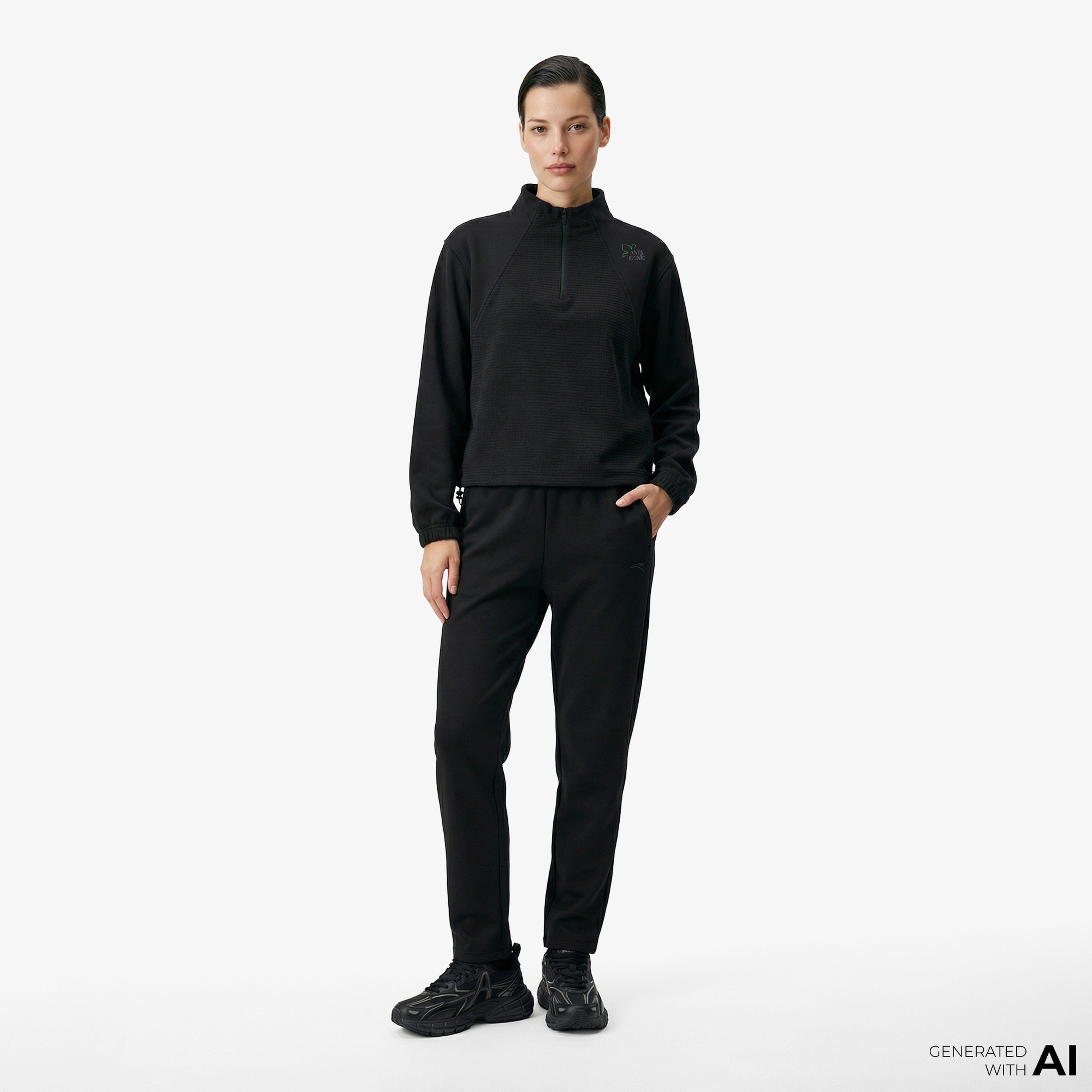Anta Fearless Trip Kadın Siyah Sweatshirt