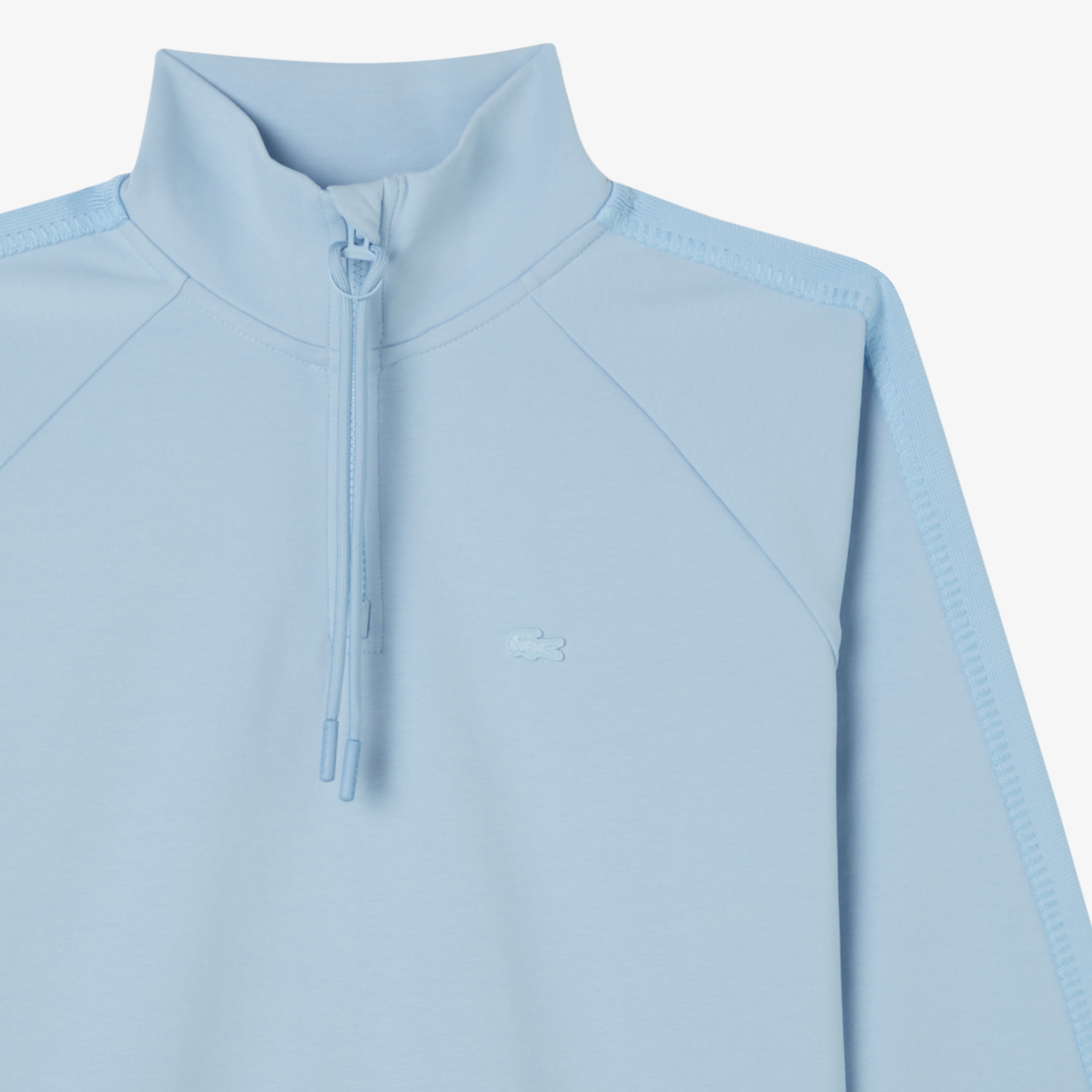 Lacoste Kadın Loose Fit Dik Yaka Mavi Sweatshirt
