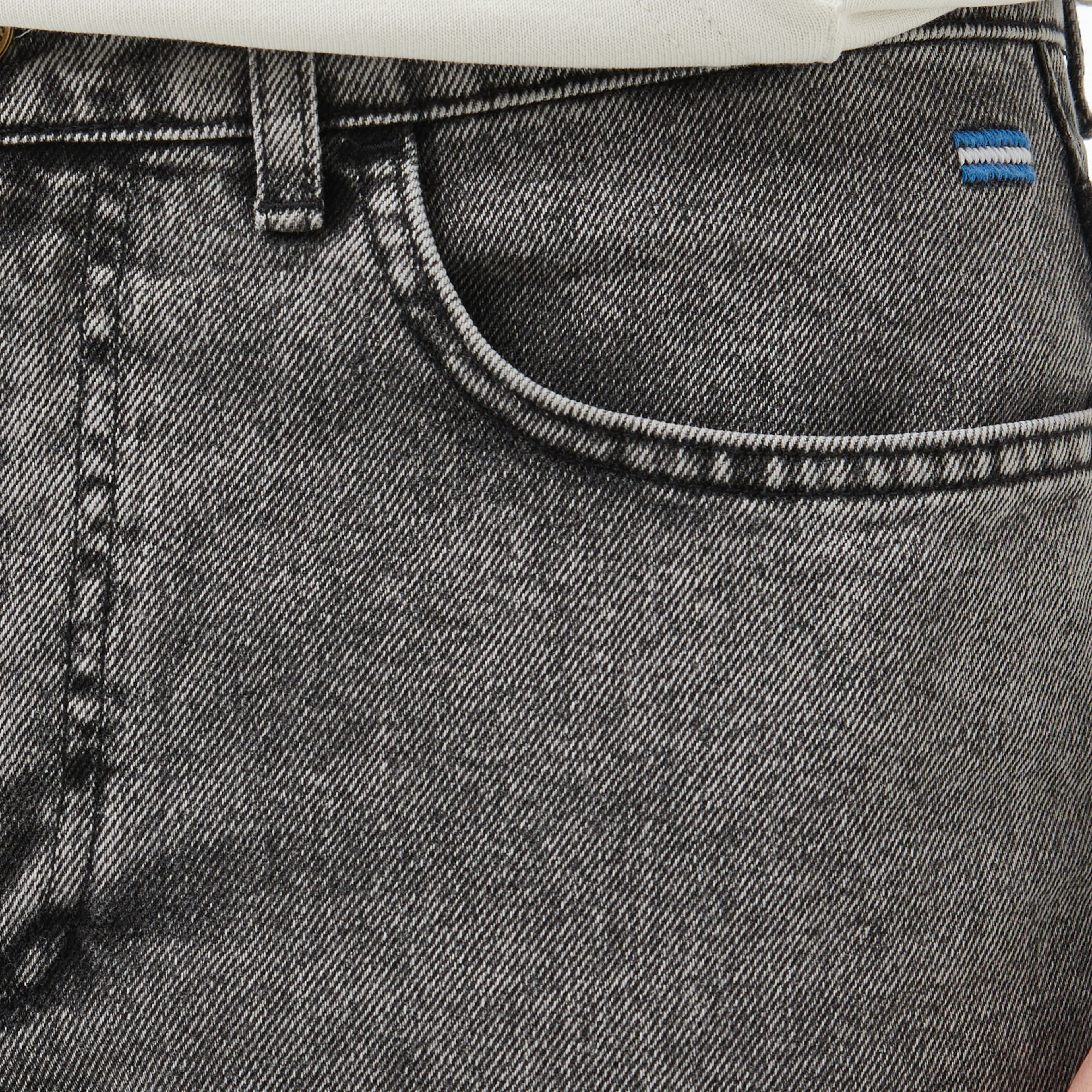 Ucla Benito Nakışlı Erkek Gri Denim Pantolon