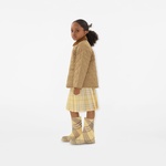 Burberry Estelle Check Wool Kilt Çocuk Sarı Etek