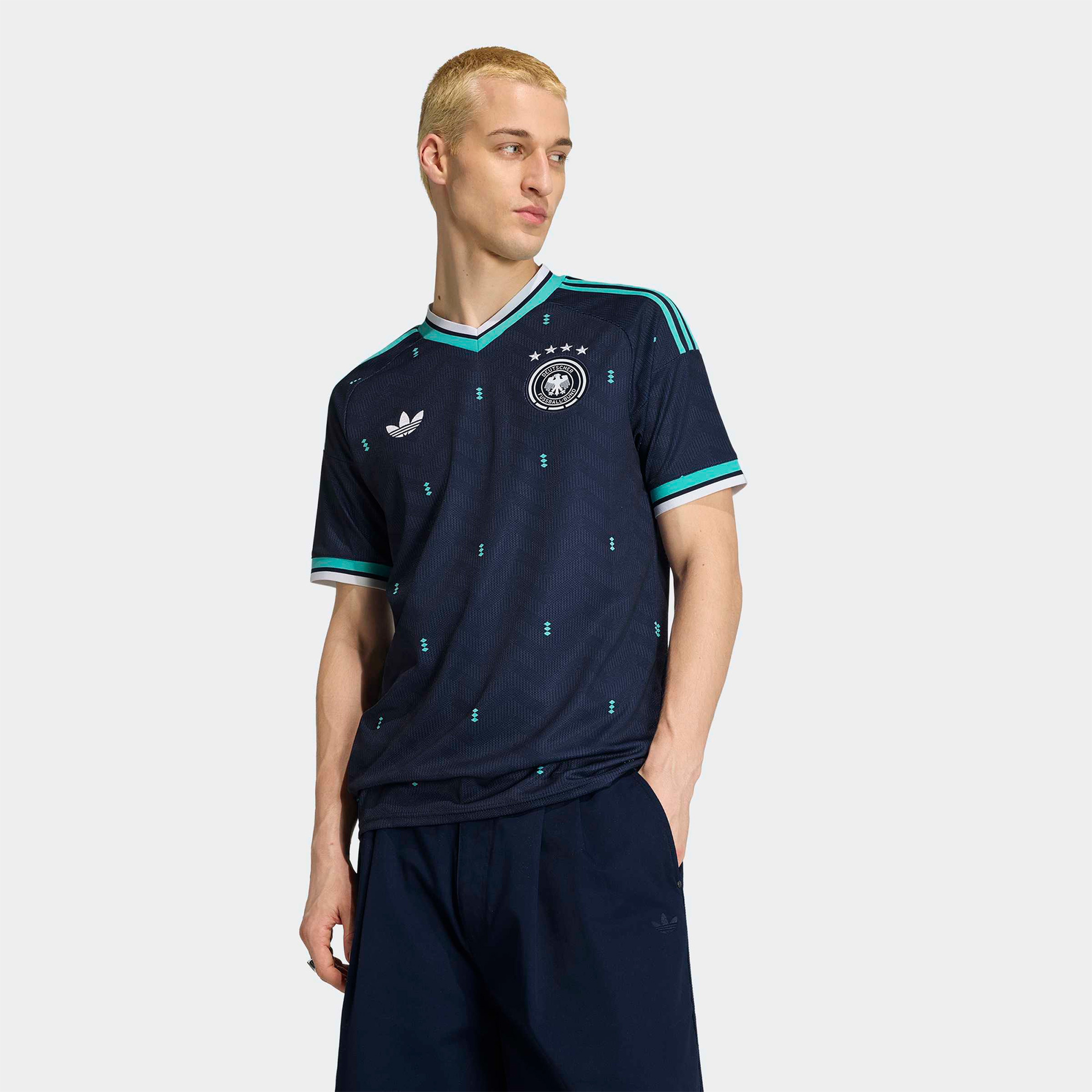 adidas Almanya 26 Deplasman Erkek Mavi Forma