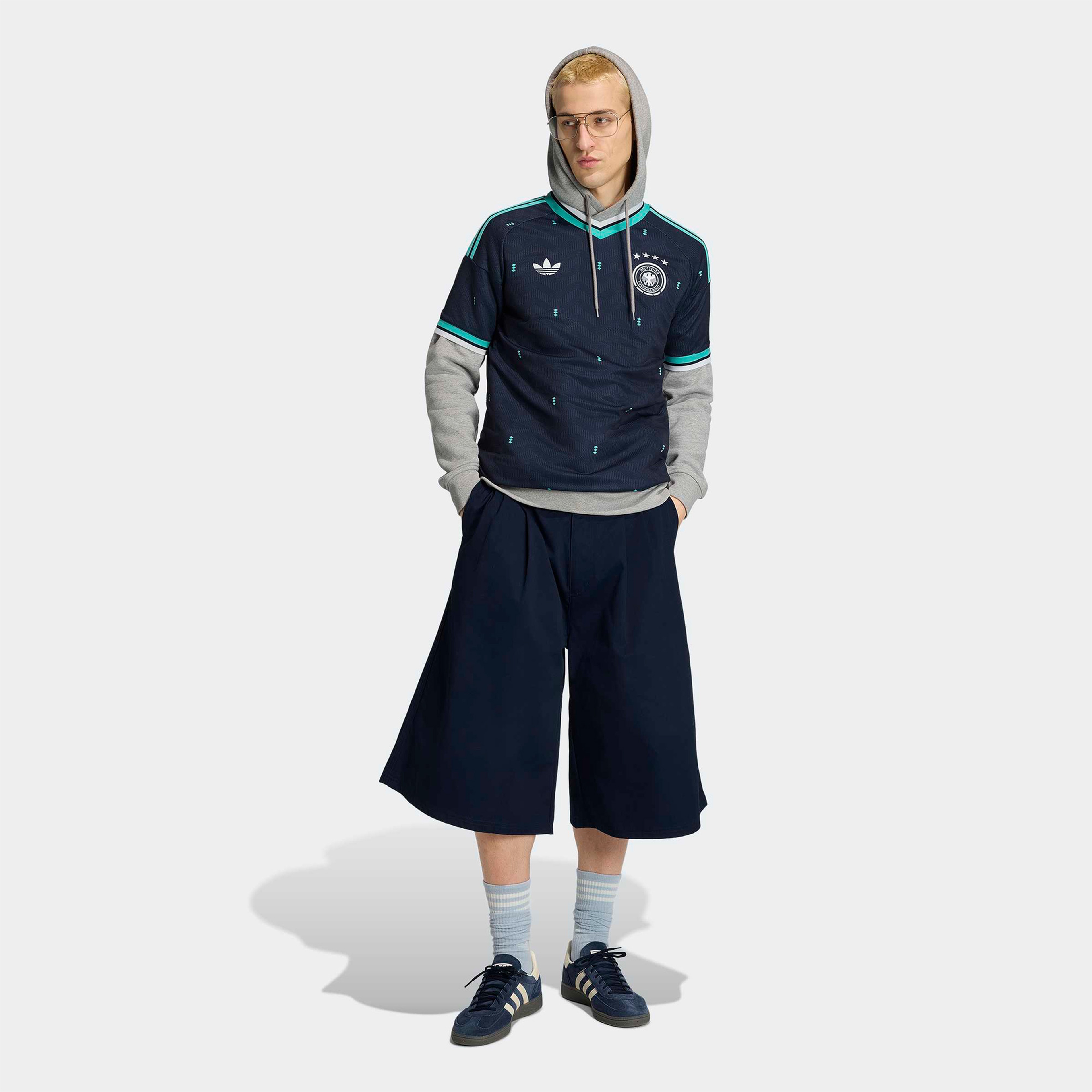 adidas Almanya 26 Deplasman Erkek Mavi Forma