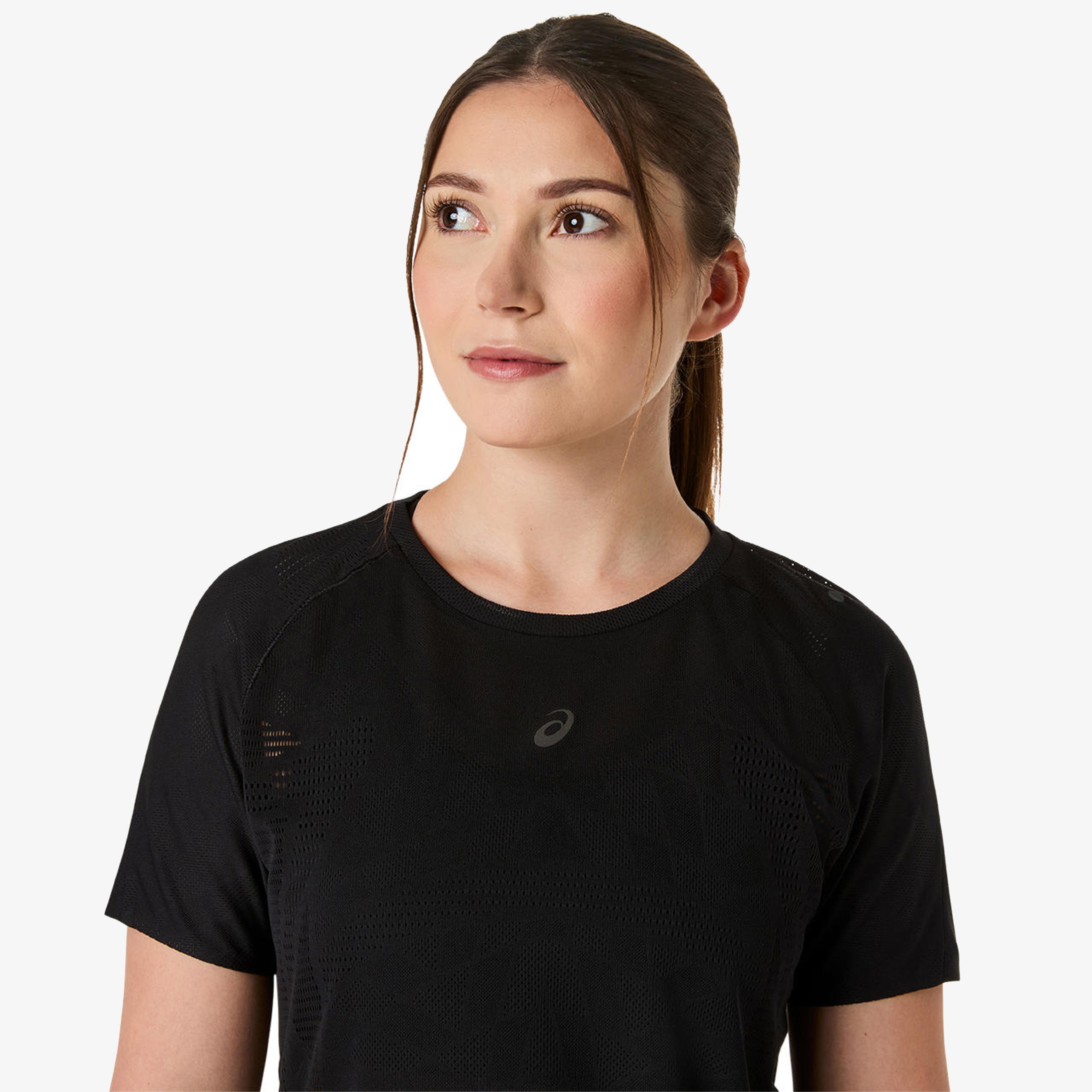 Asics Metarun Ss Top Kadın Siyah Koşu T-Shirt
