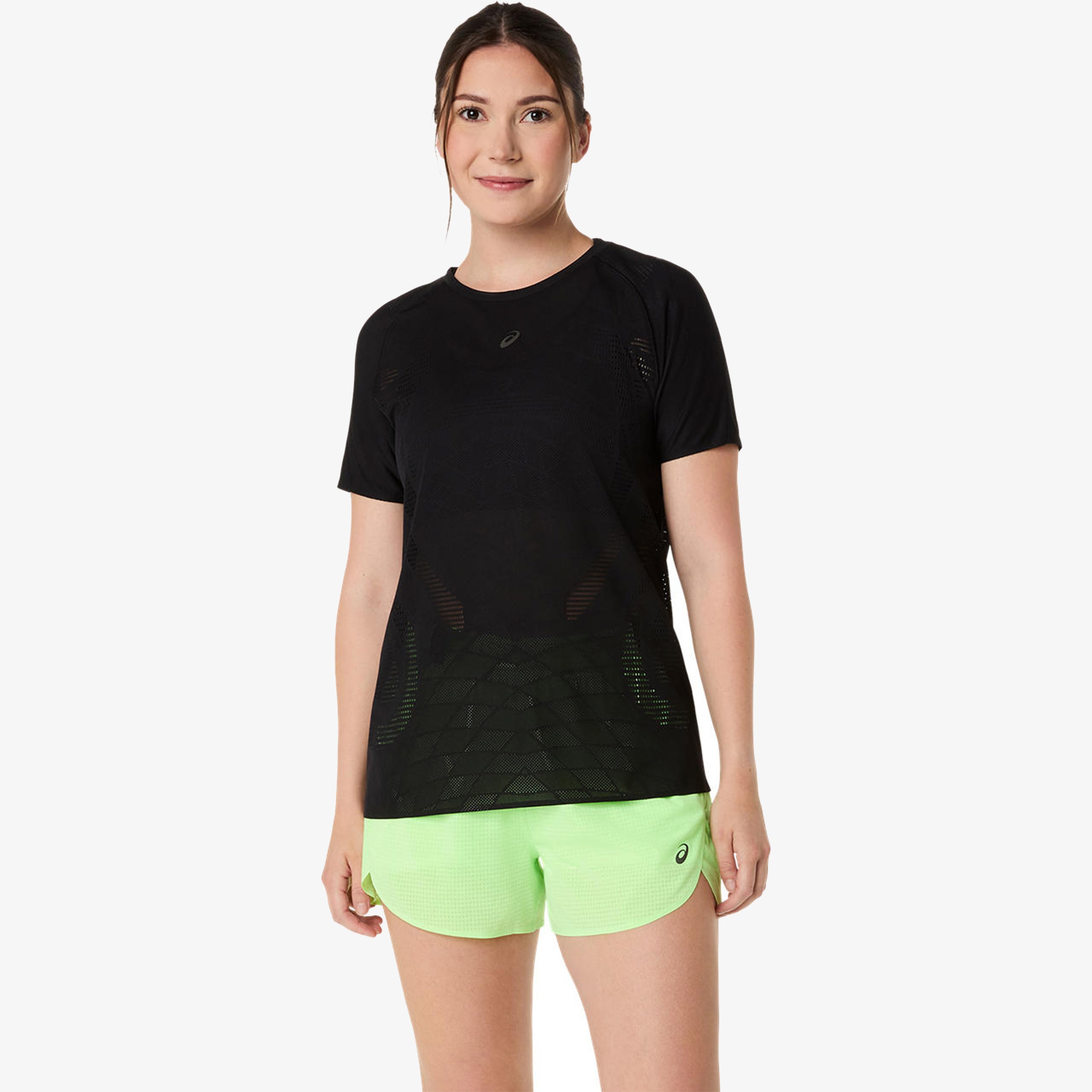Asics Metarun Ss Top Kadın Siyah Koşu T-Shirt