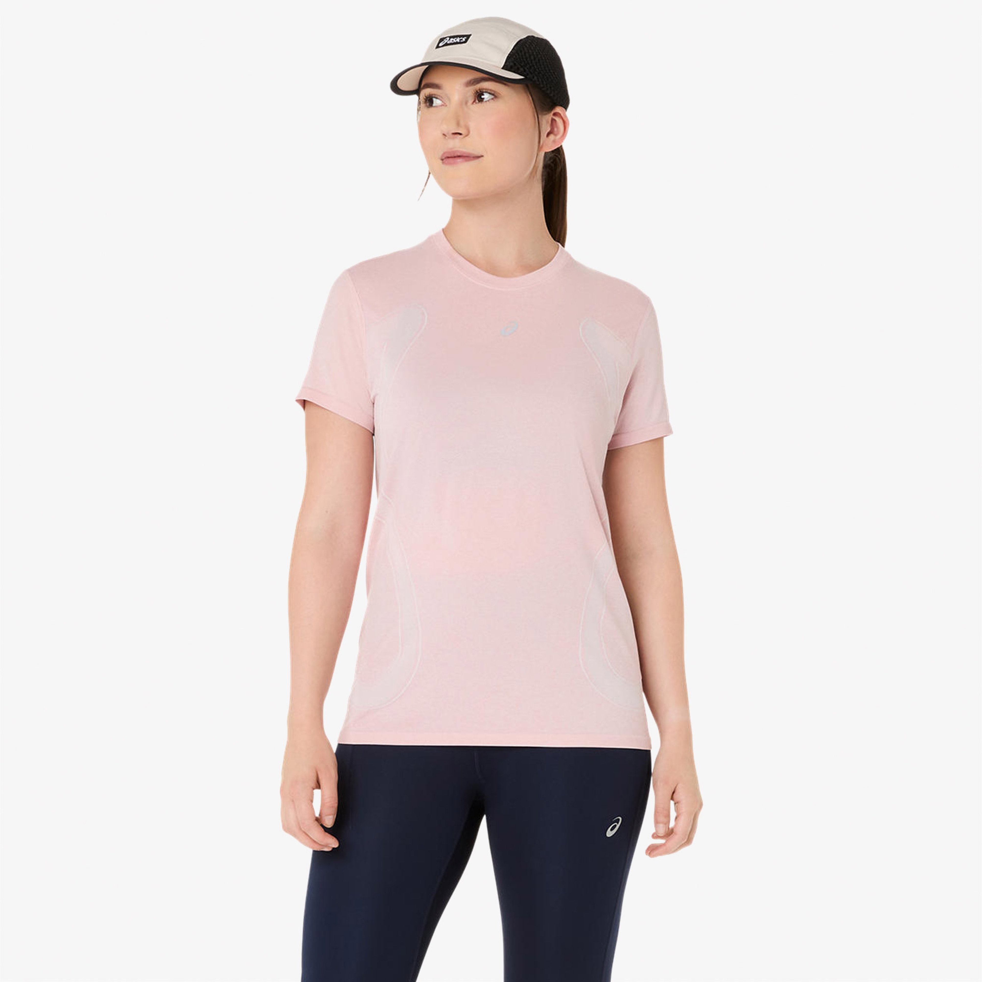 Asics Road Seamless Ss Top Kadın Pembe Koşu Sweatshirt
