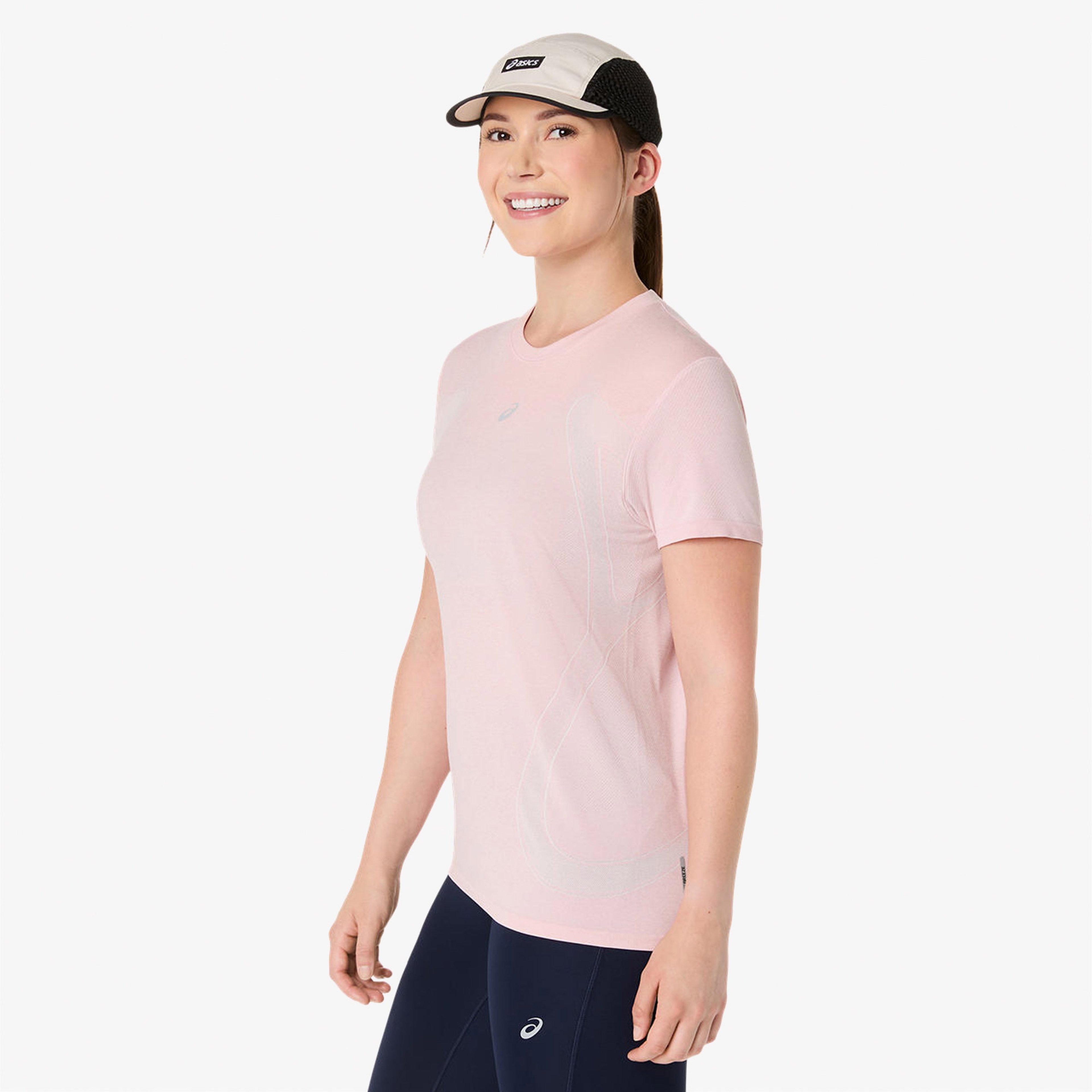 Asics Road Seamless Ss Top Kadın Pembe Koşu Sweatshirt