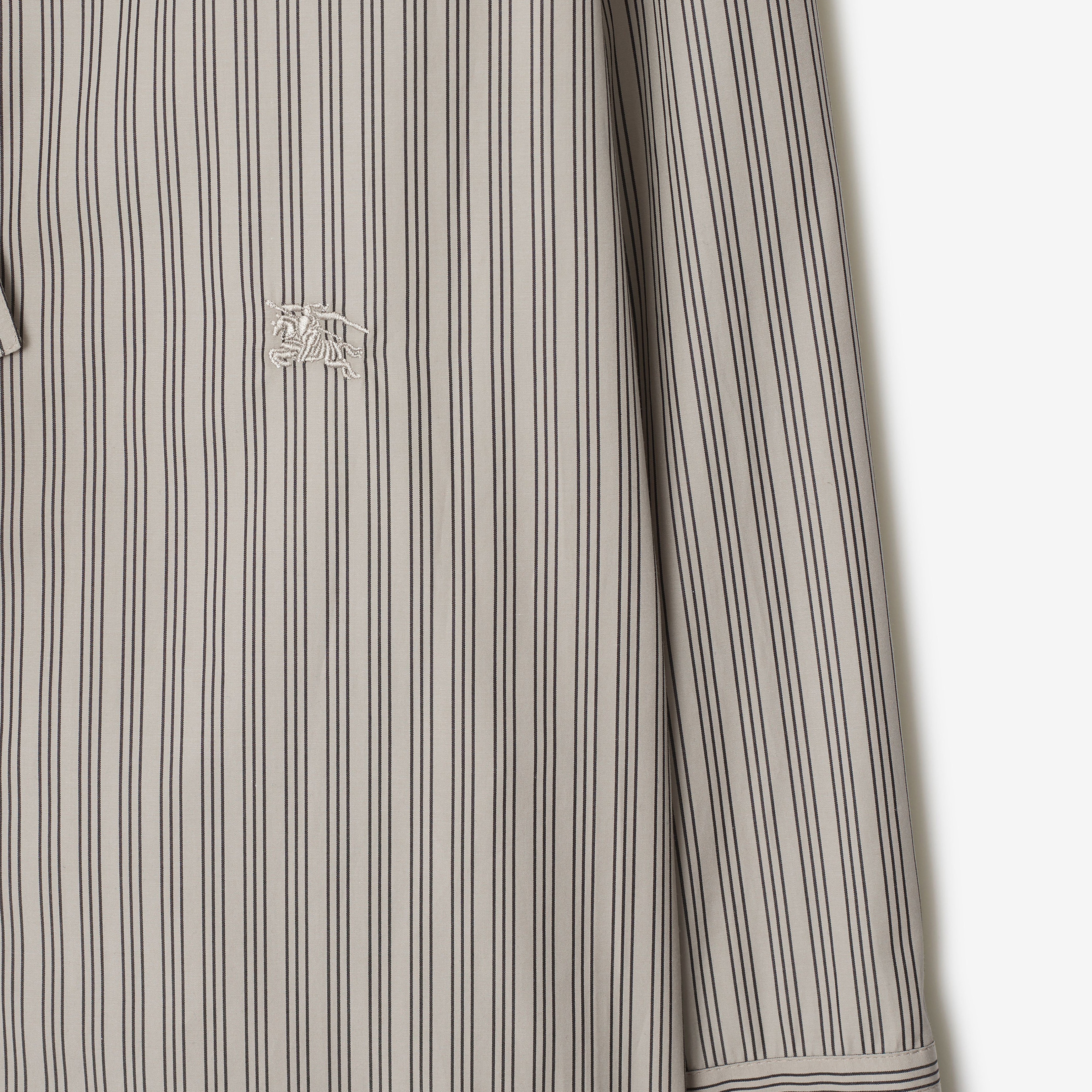 Burberry Sip Striped Cotton Kadın Mor Gömlek