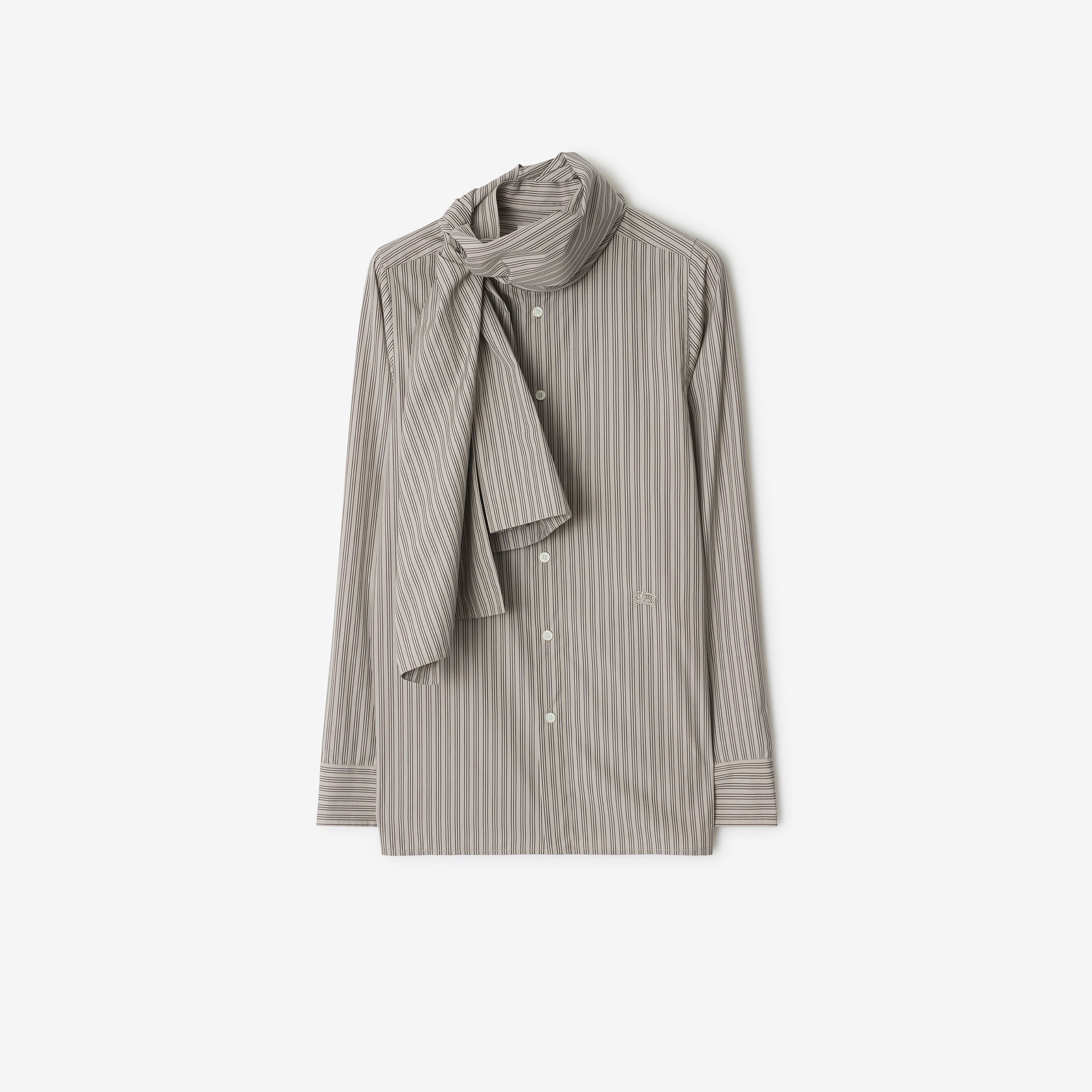 Burberry Sip Striped Cotton Kadın Mor Gömlek