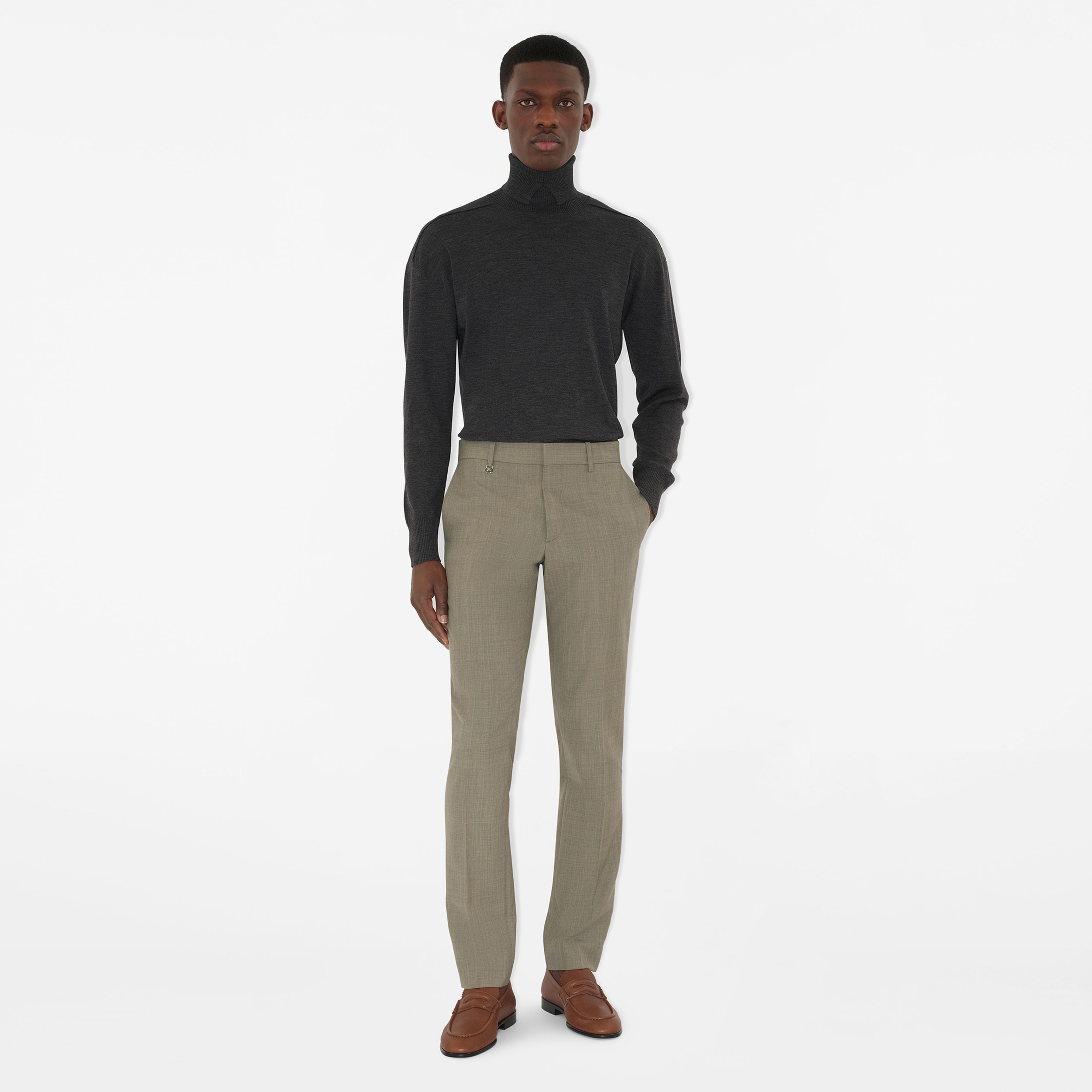 Burberry Erkek Haki Pantolon
