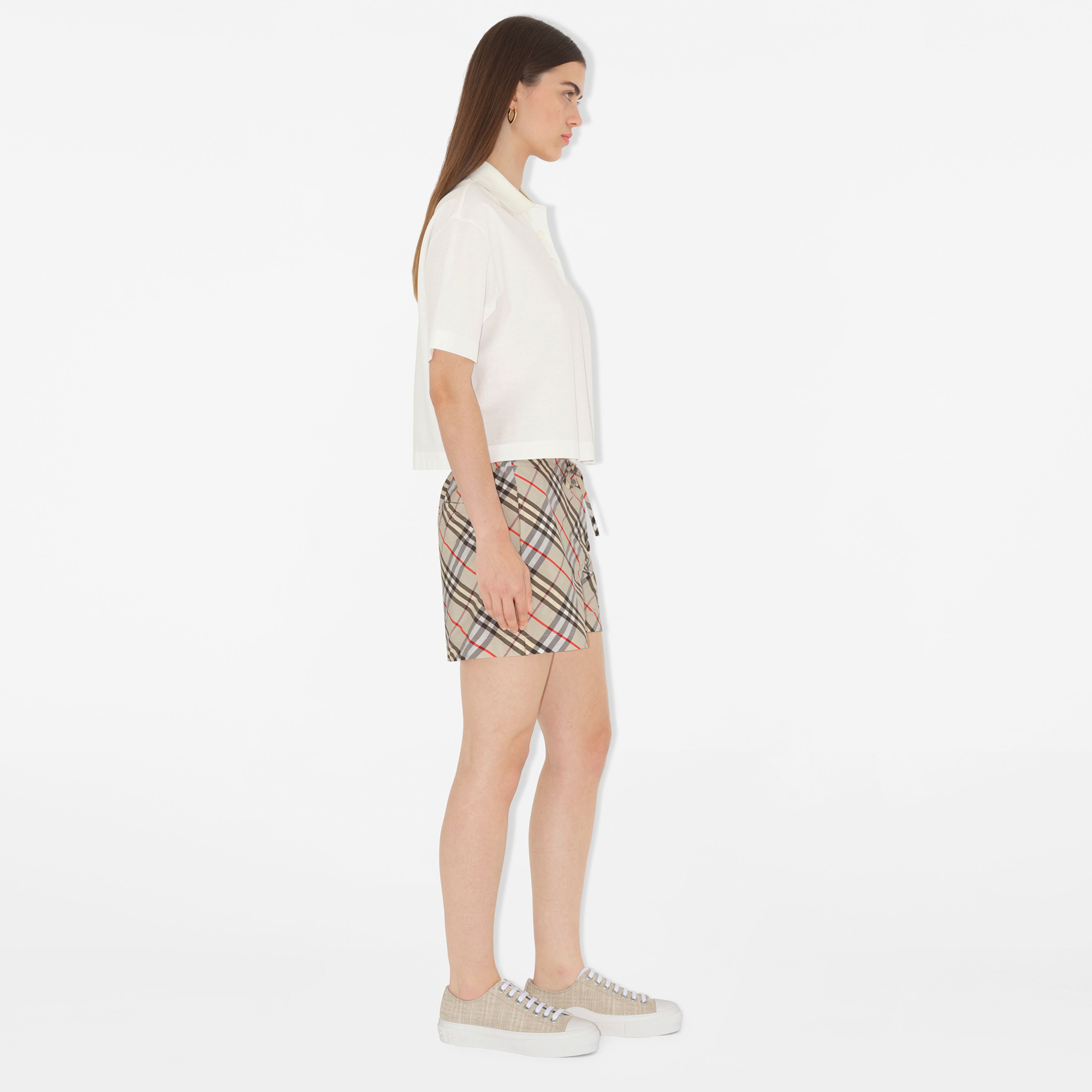Burberry Check Kadın Krem Sneaker