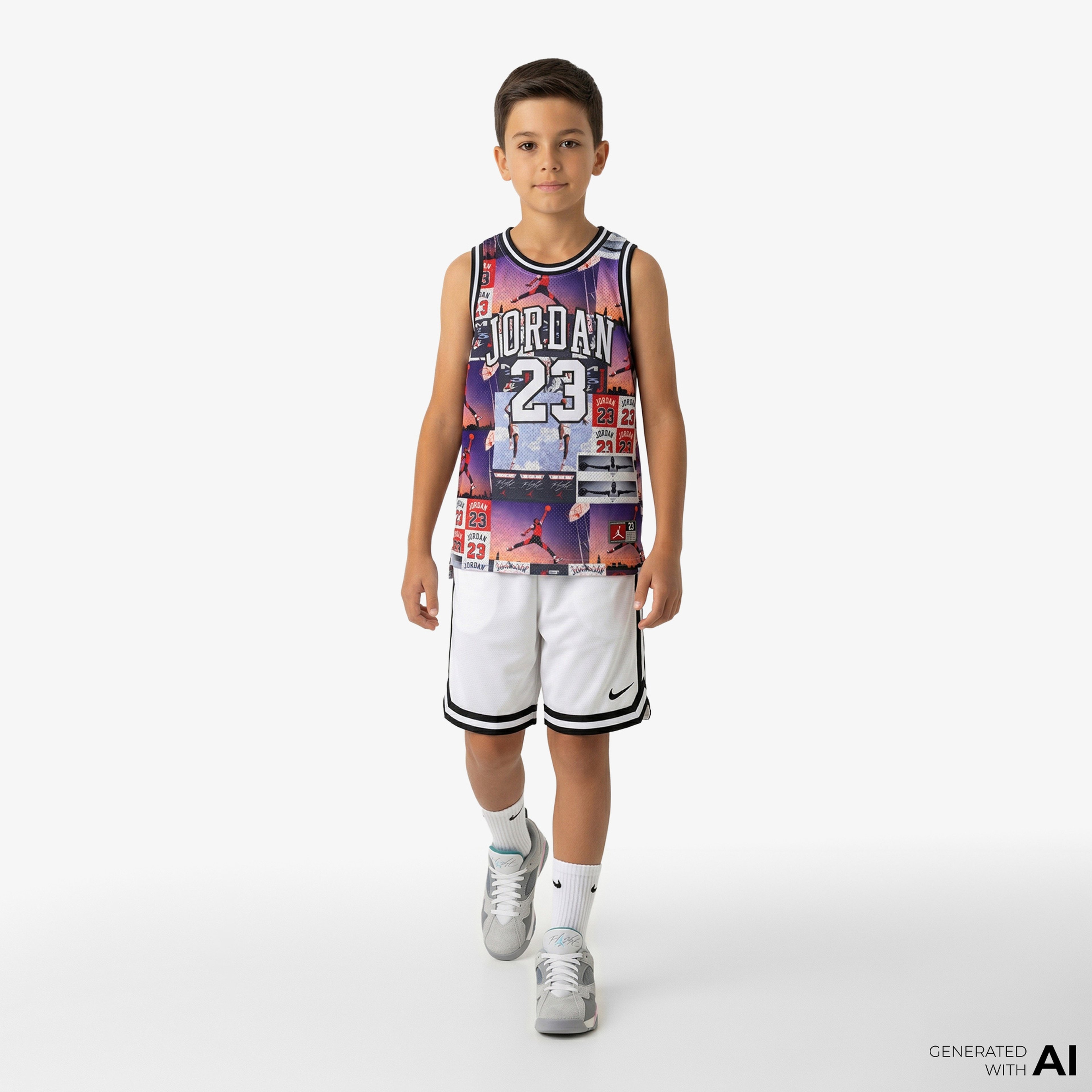Jordan 23 Aop Çocuk Renkli Basketbol Atlet
