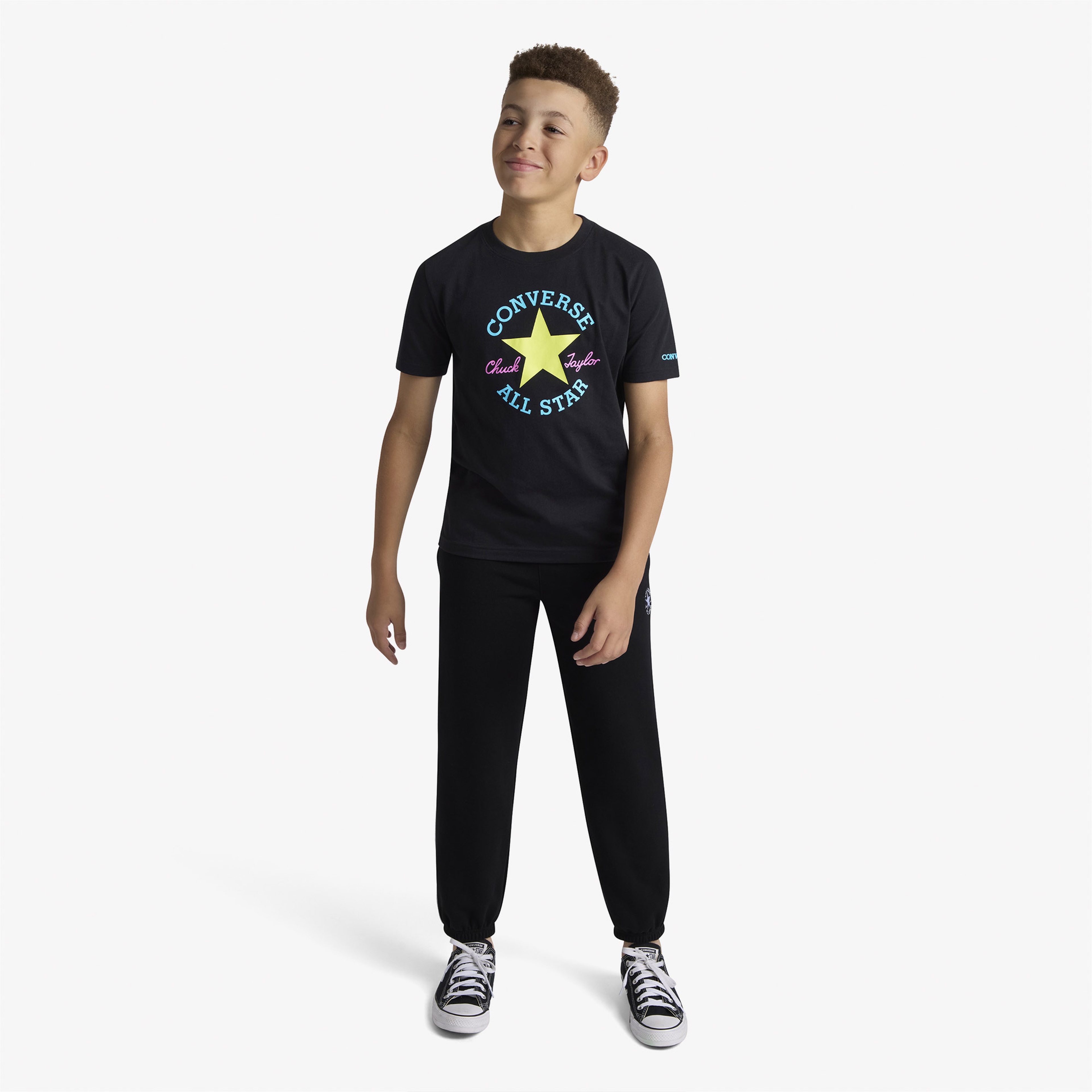 Converse Erkek Çocuk Siyah T-Shirt