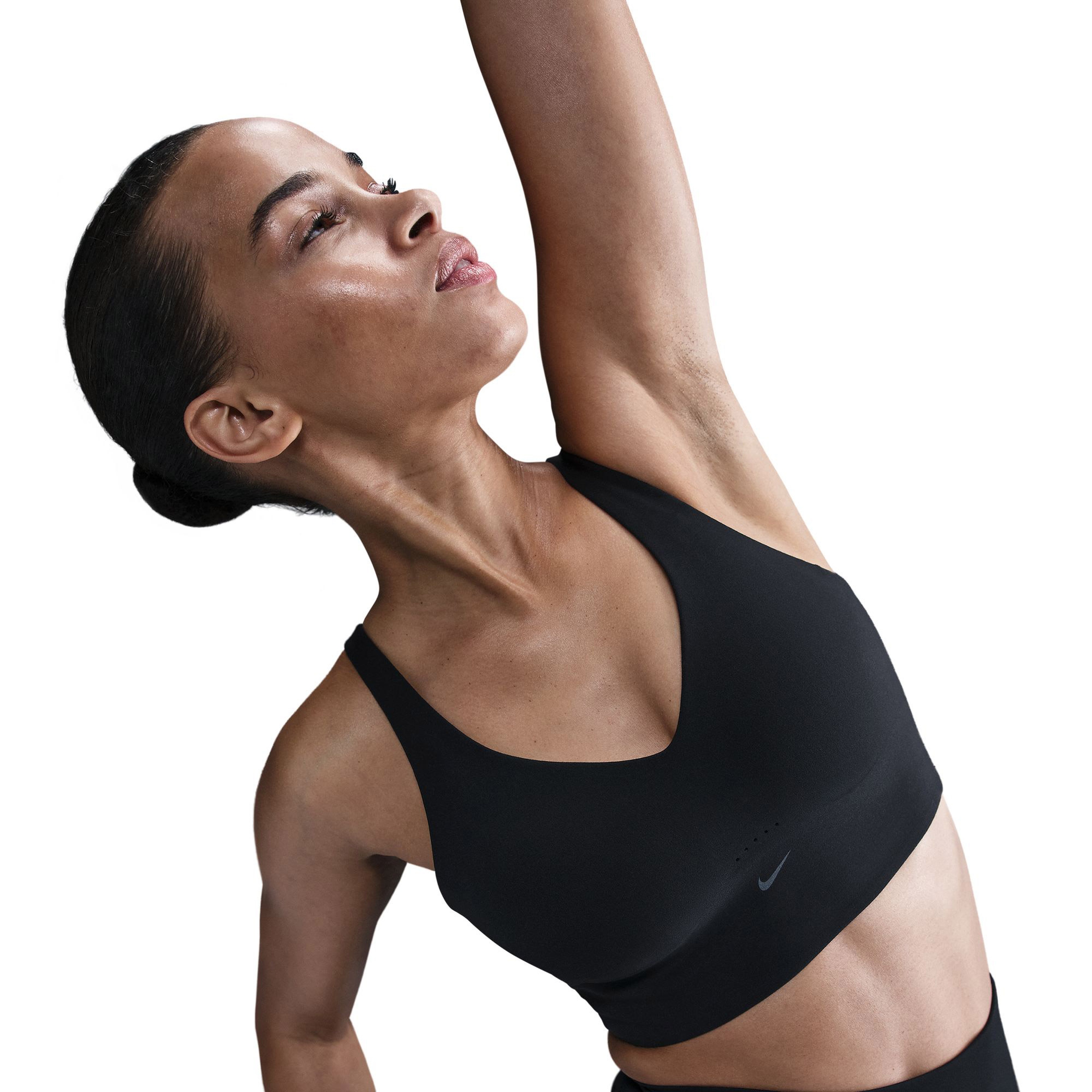Nike Alate Medium Support Kadın Siyah Antrenman Bra