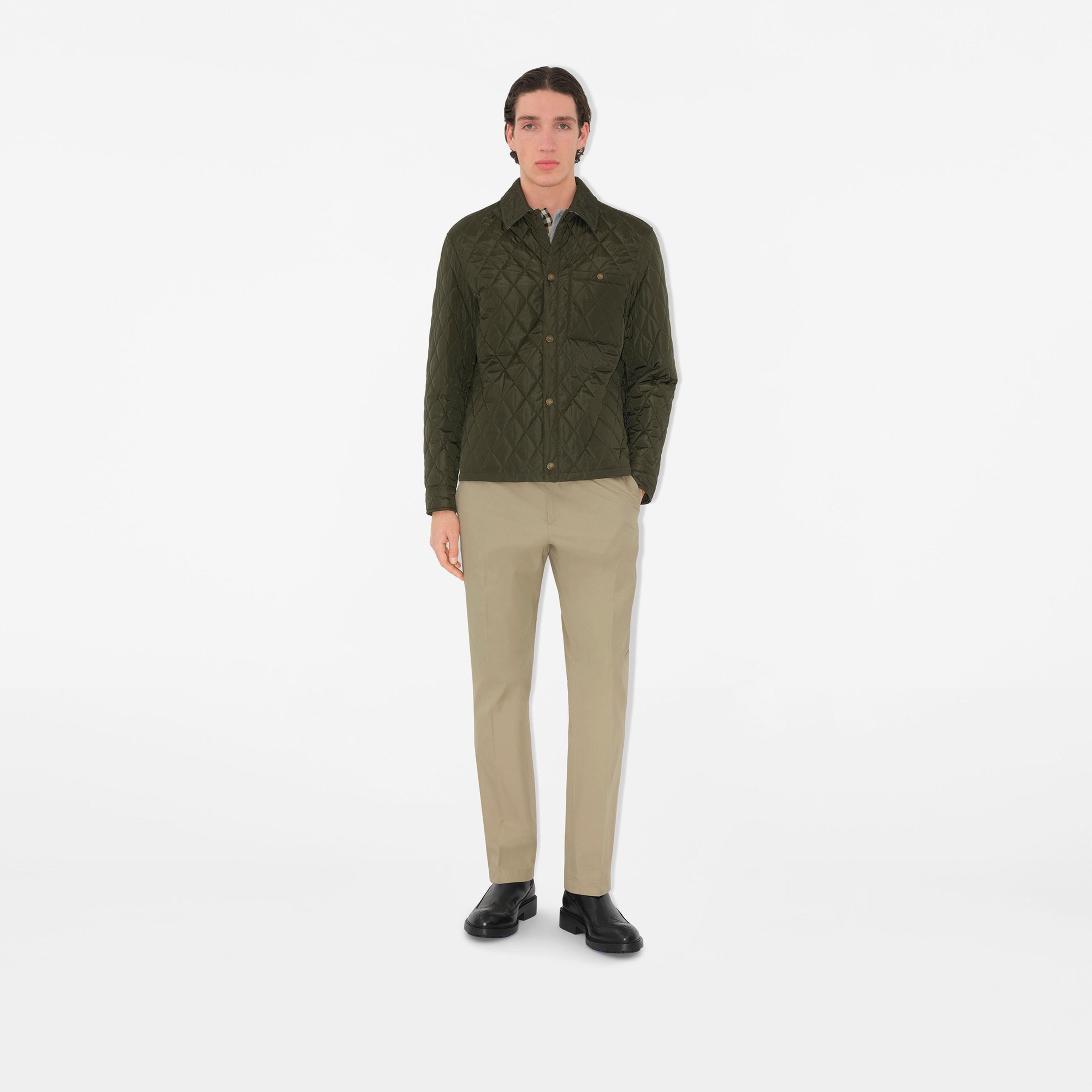 Burberry Pan Cotton Chinos Erkek Haki Pantolon