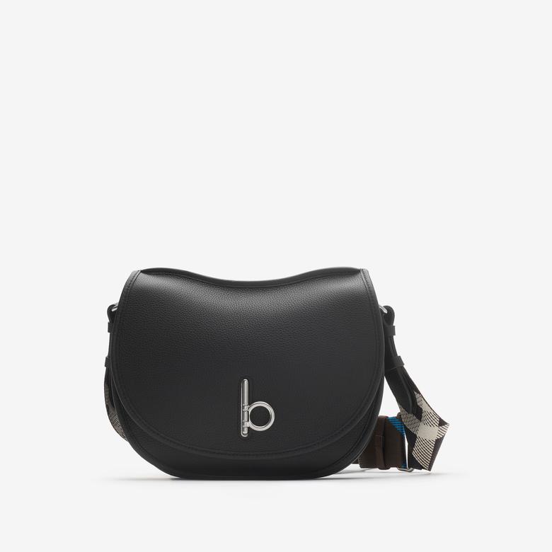 Burberry Small Rocking Horse Satchel Erkek Siyah Postacı Çantası