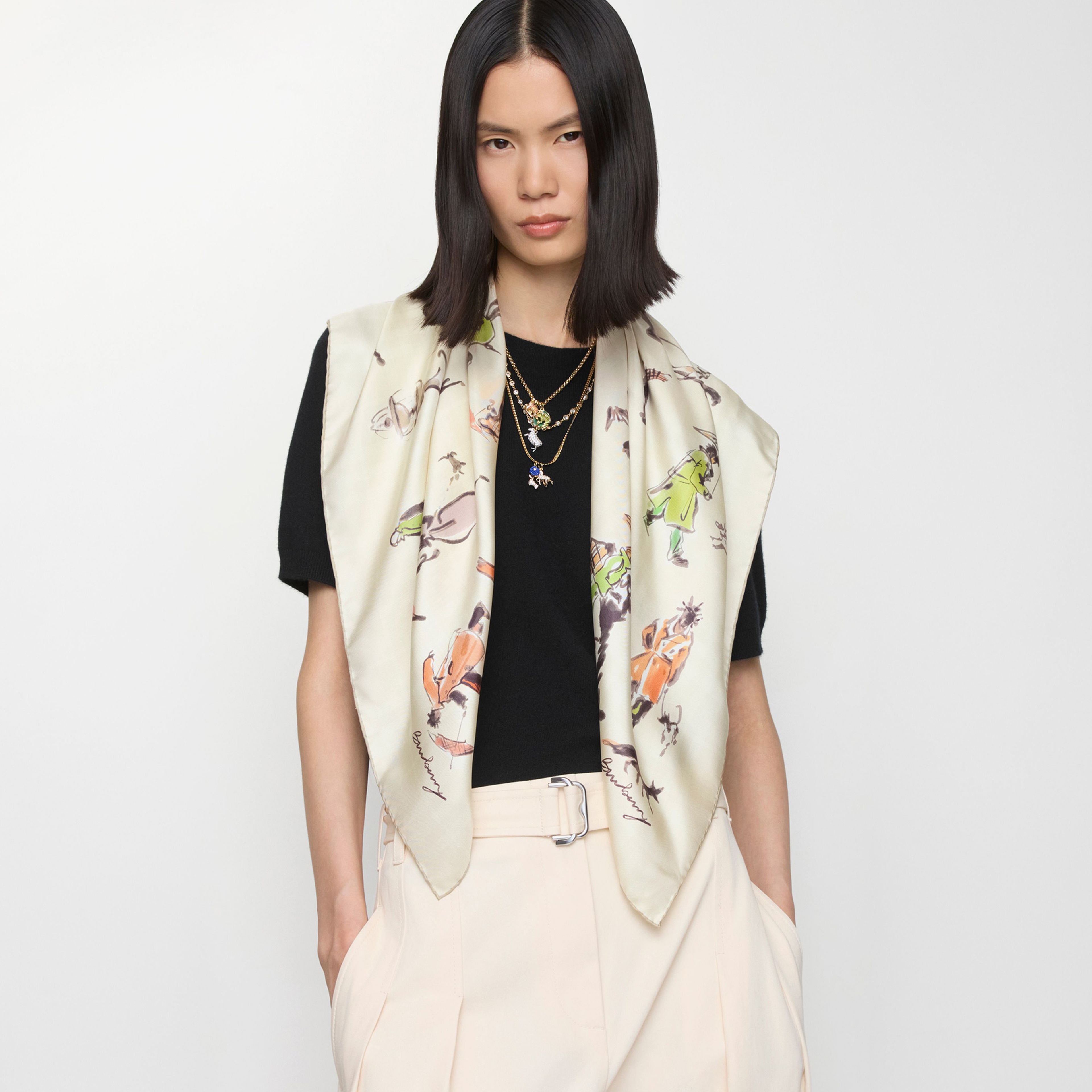 Burberry Kadın Beyaz Eşarp