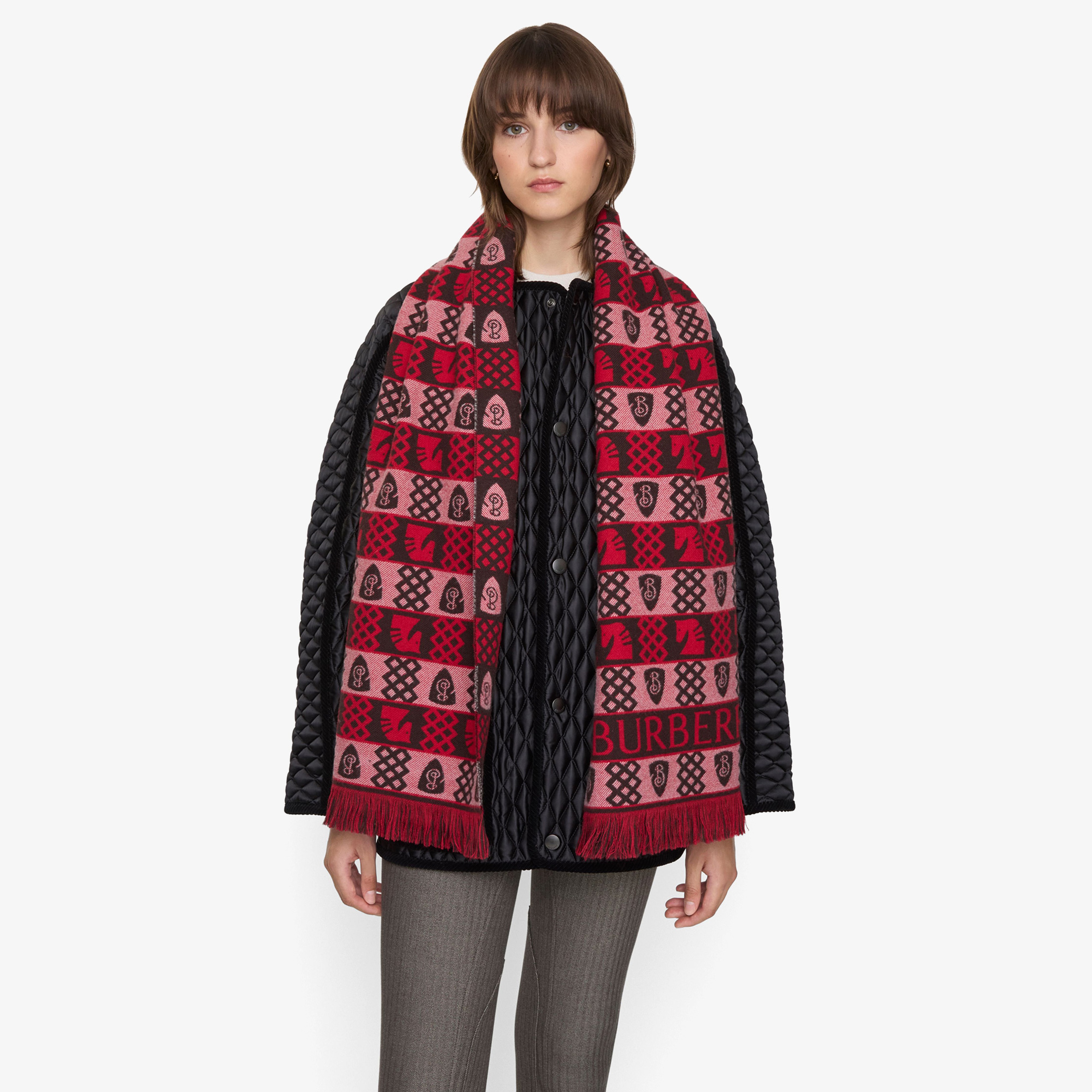 Burberry Archive Repeat Kadın Kırmızı Atkı