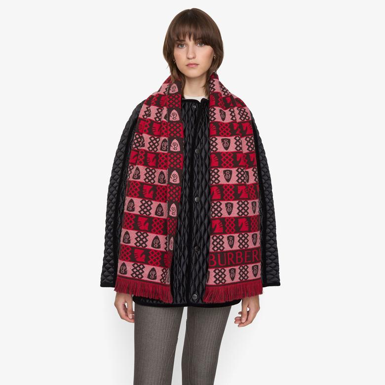 Burberry Archive Repeat Kadın Kırmızı Atkı