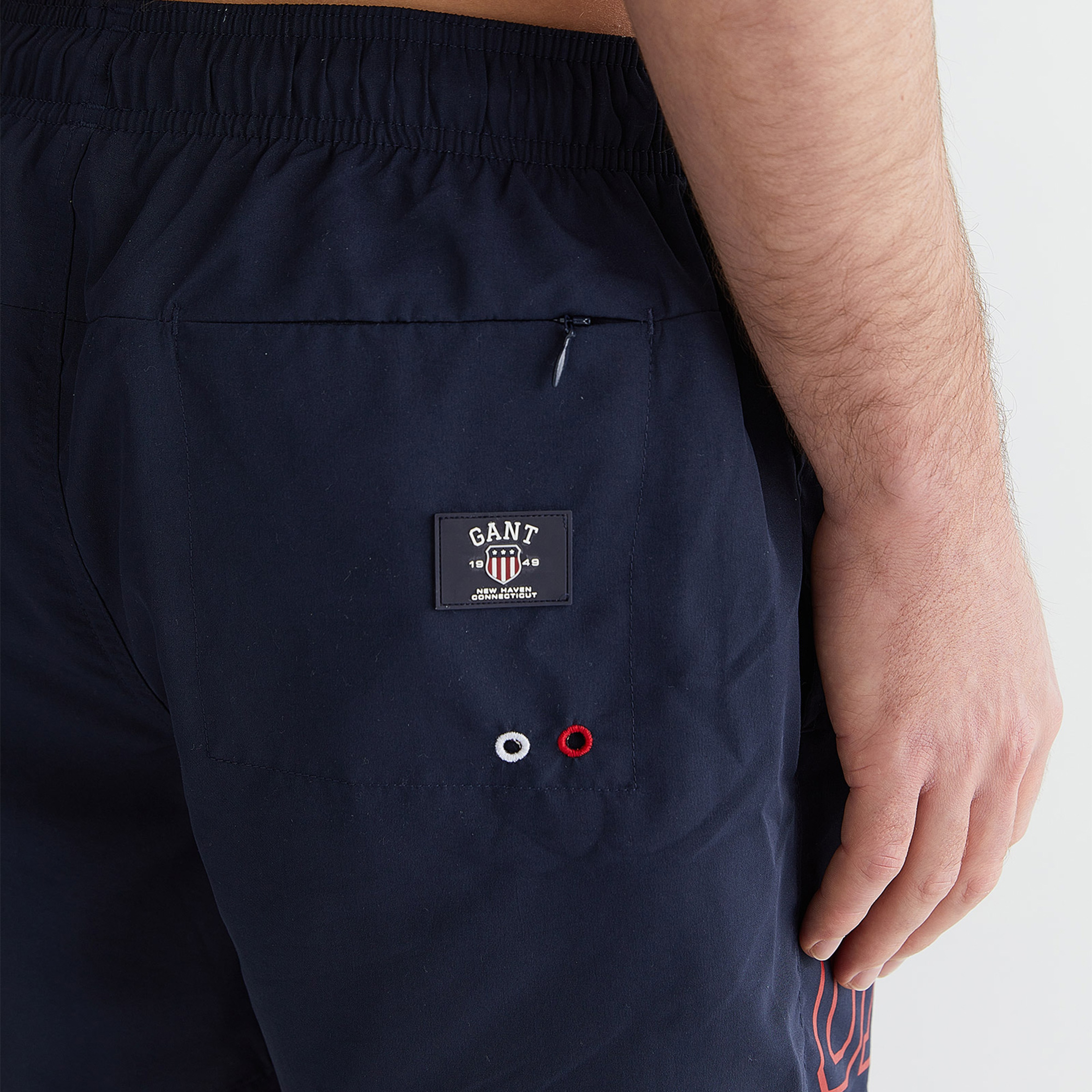 GANT Erkek Lacivert Regular Fit Logolu Mayo Şort