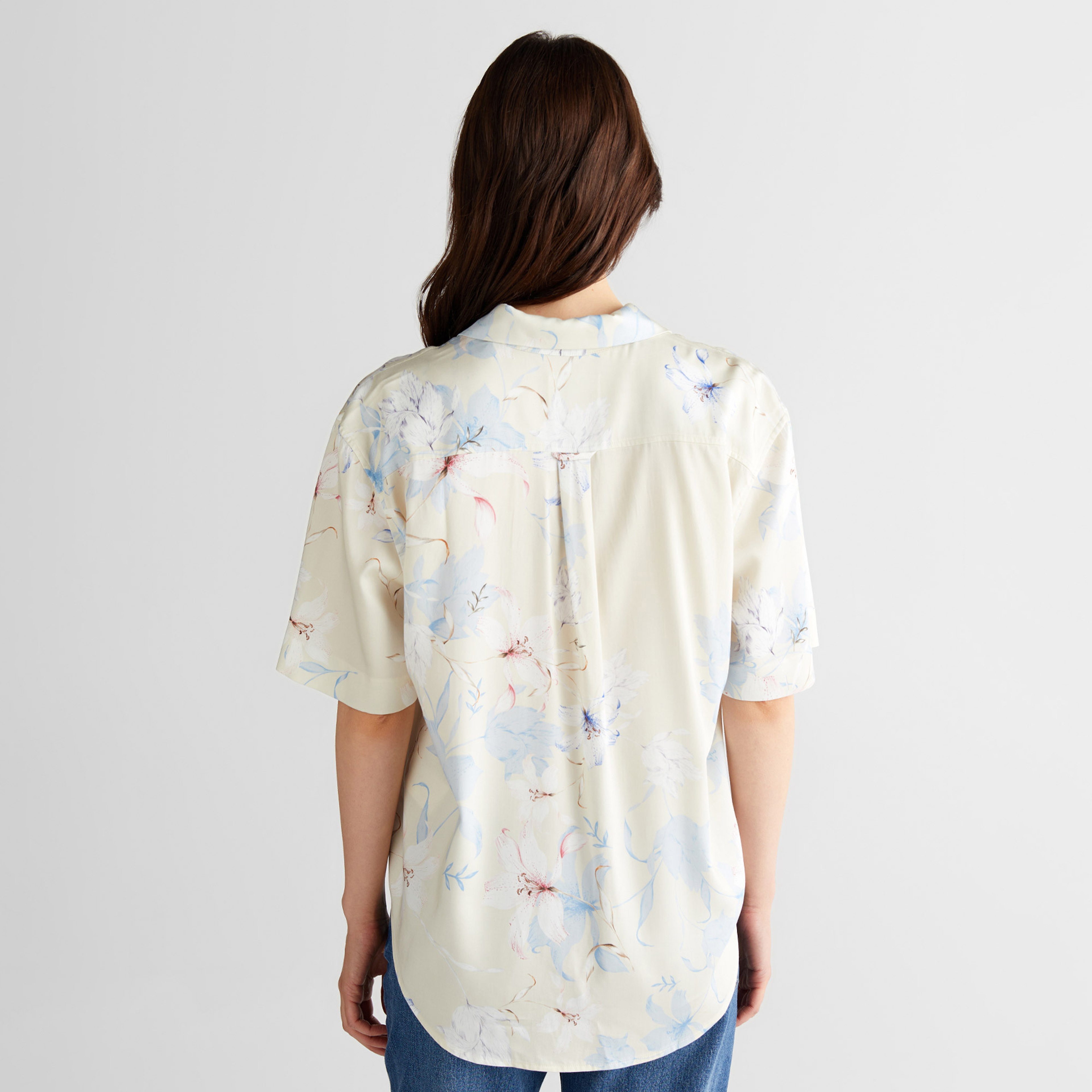 GANT Kadın Pembe Relaxed Fit Klasik Yaka Desenli Gömlek