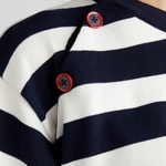 GANT Kadın Lacivert Bisiklet Yaka Çizgili Triko T-Shirt