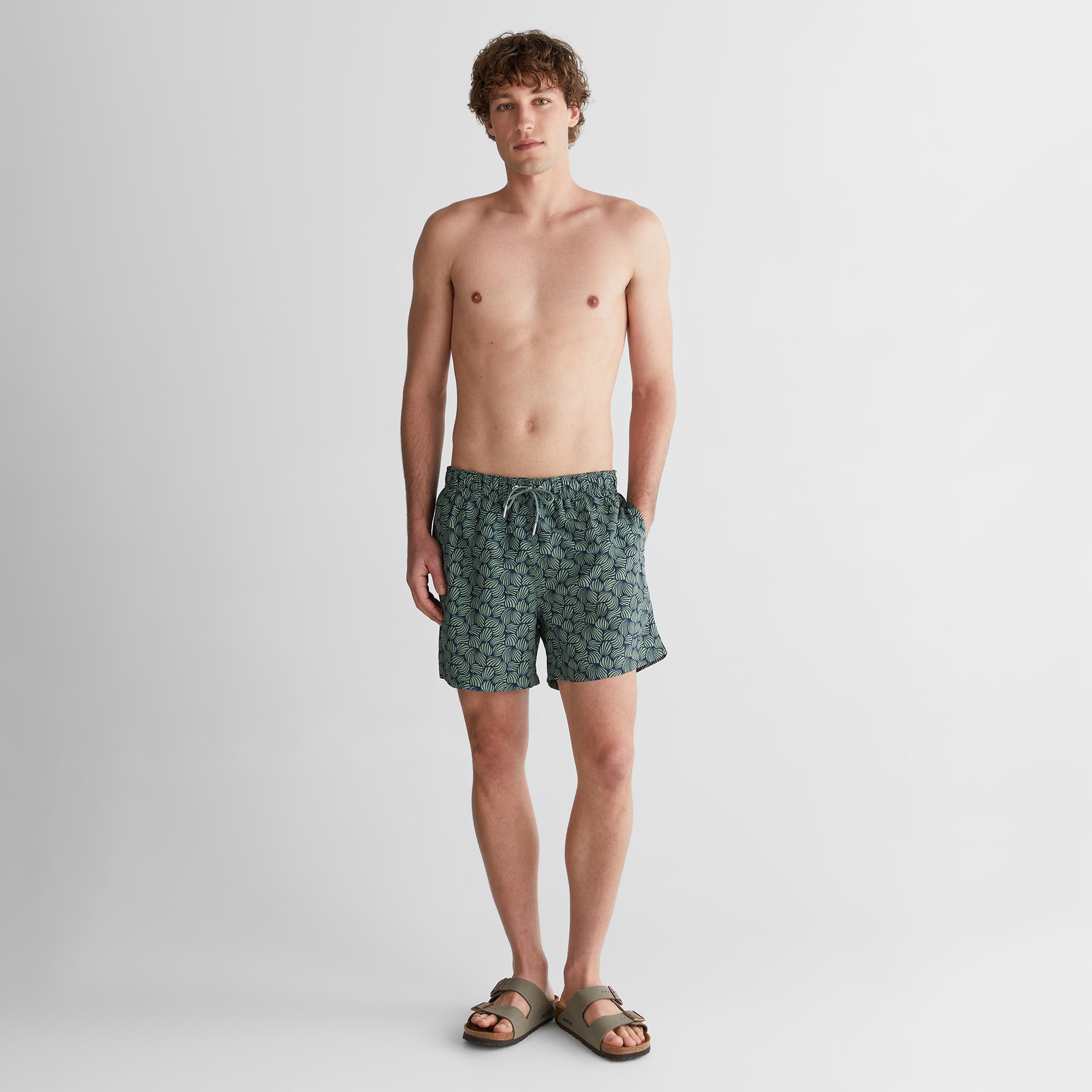Gant Erkek Lacivert Regular Fit Desenli Deniz Şortu
