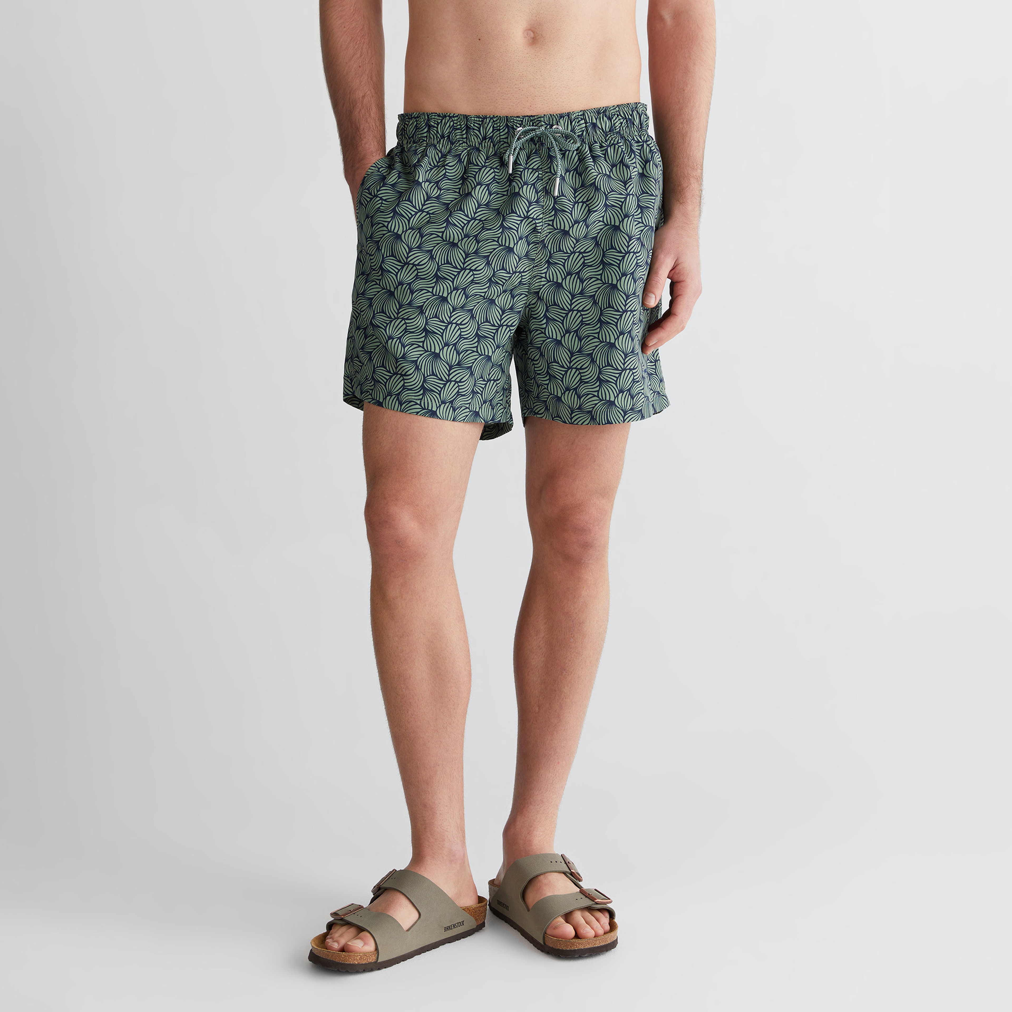Gant Erkek Lacivert Regular Fit Desenli Deniz Şortu