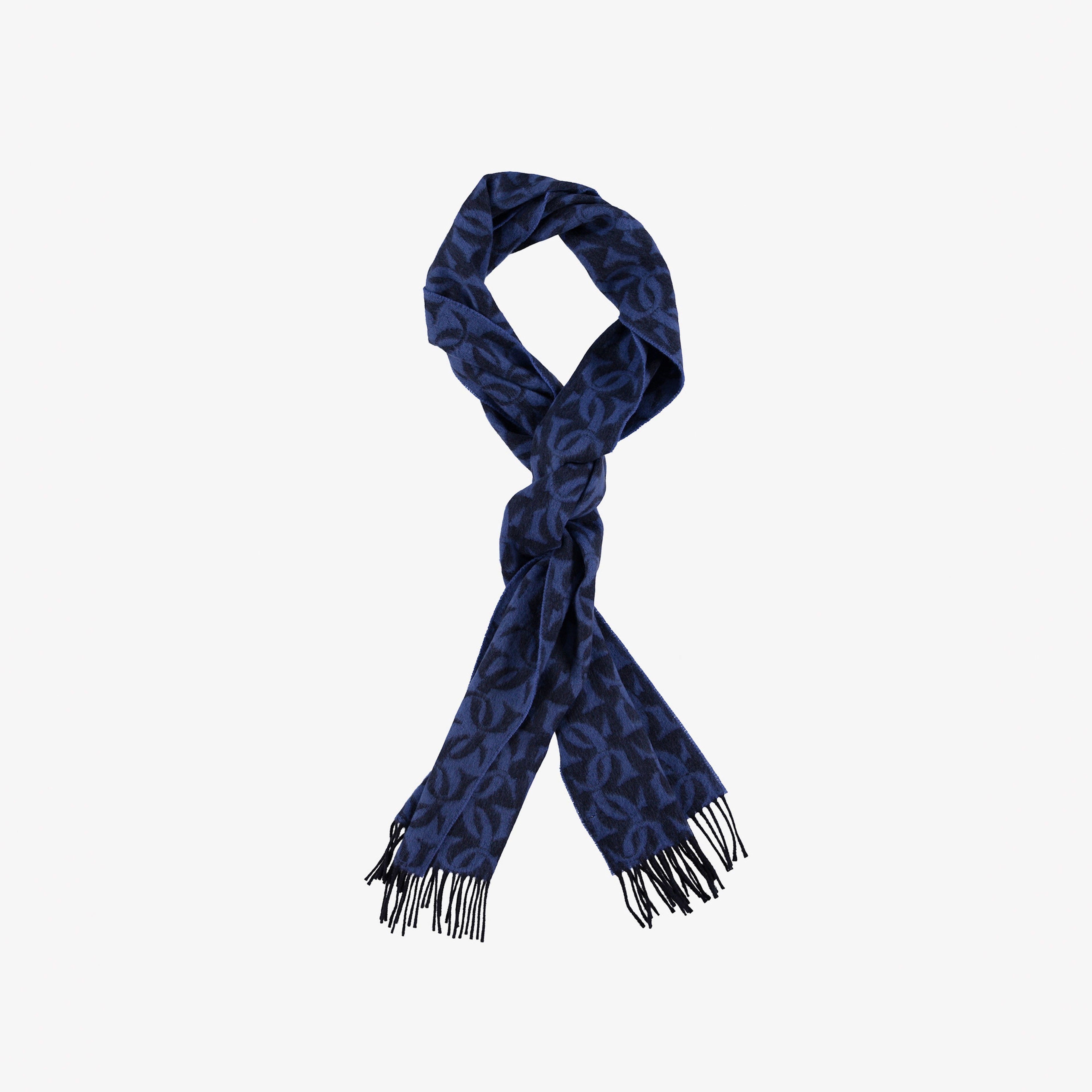 GANT Unisex Lacivert G Monogramlı Dokuma Atkı