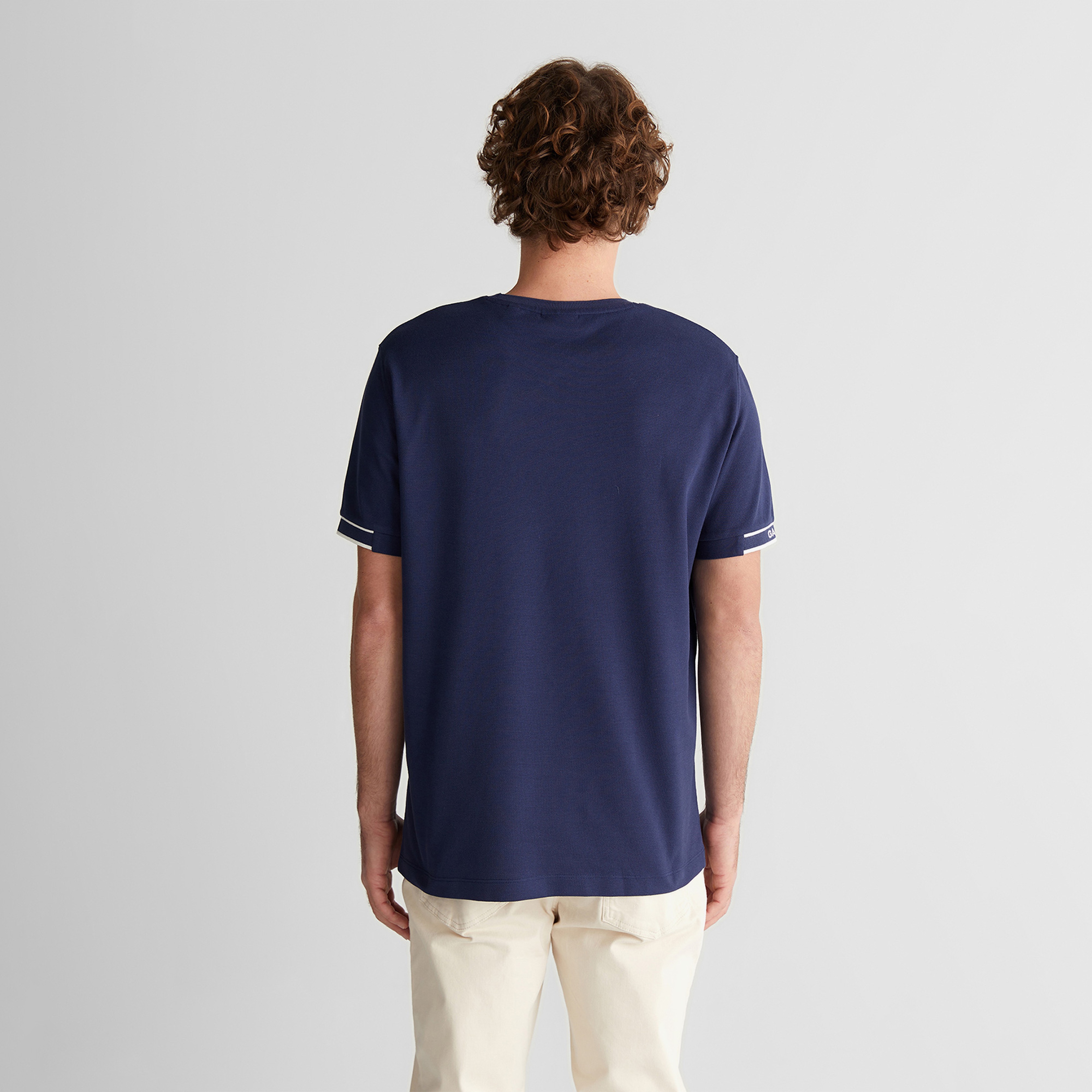 GANT Erkek Lacivert Kısa Kollu T-Shirt