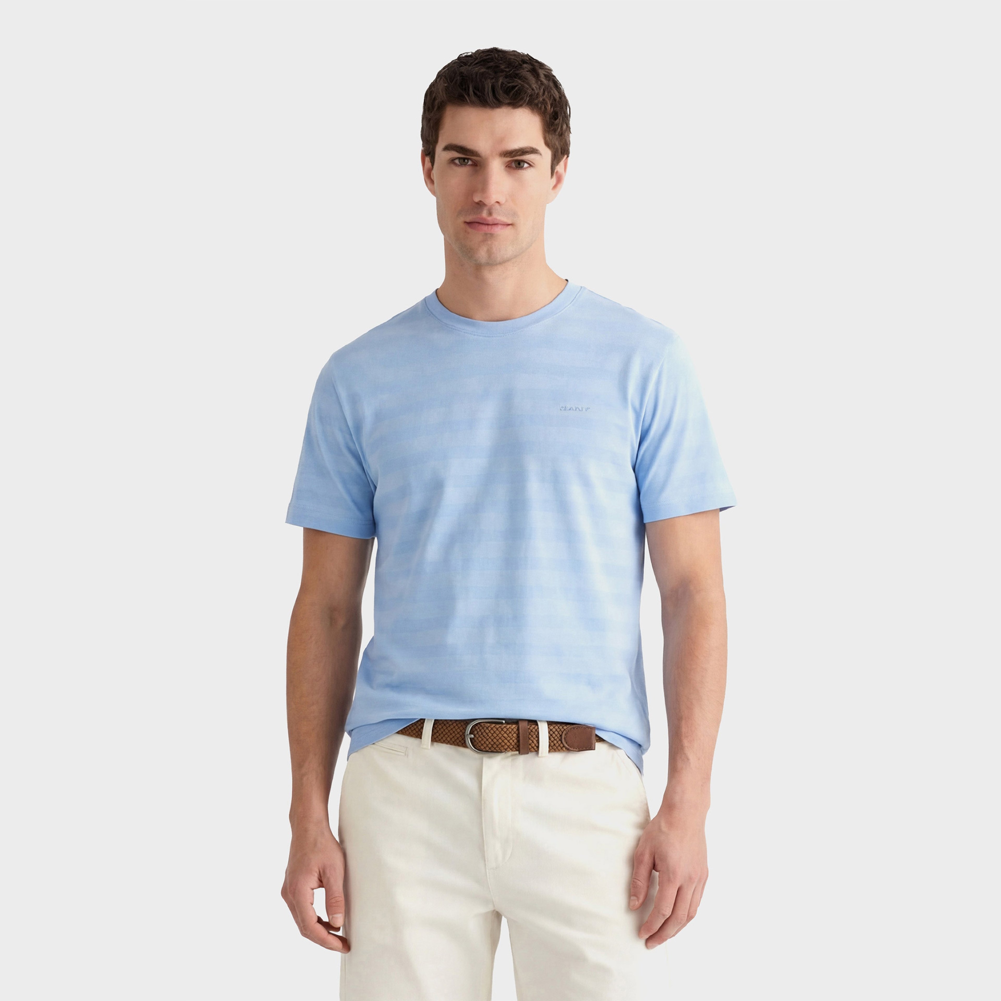 GANT Erkek Mavi Bisiklet Yaka Regular Fit T-Shirt
