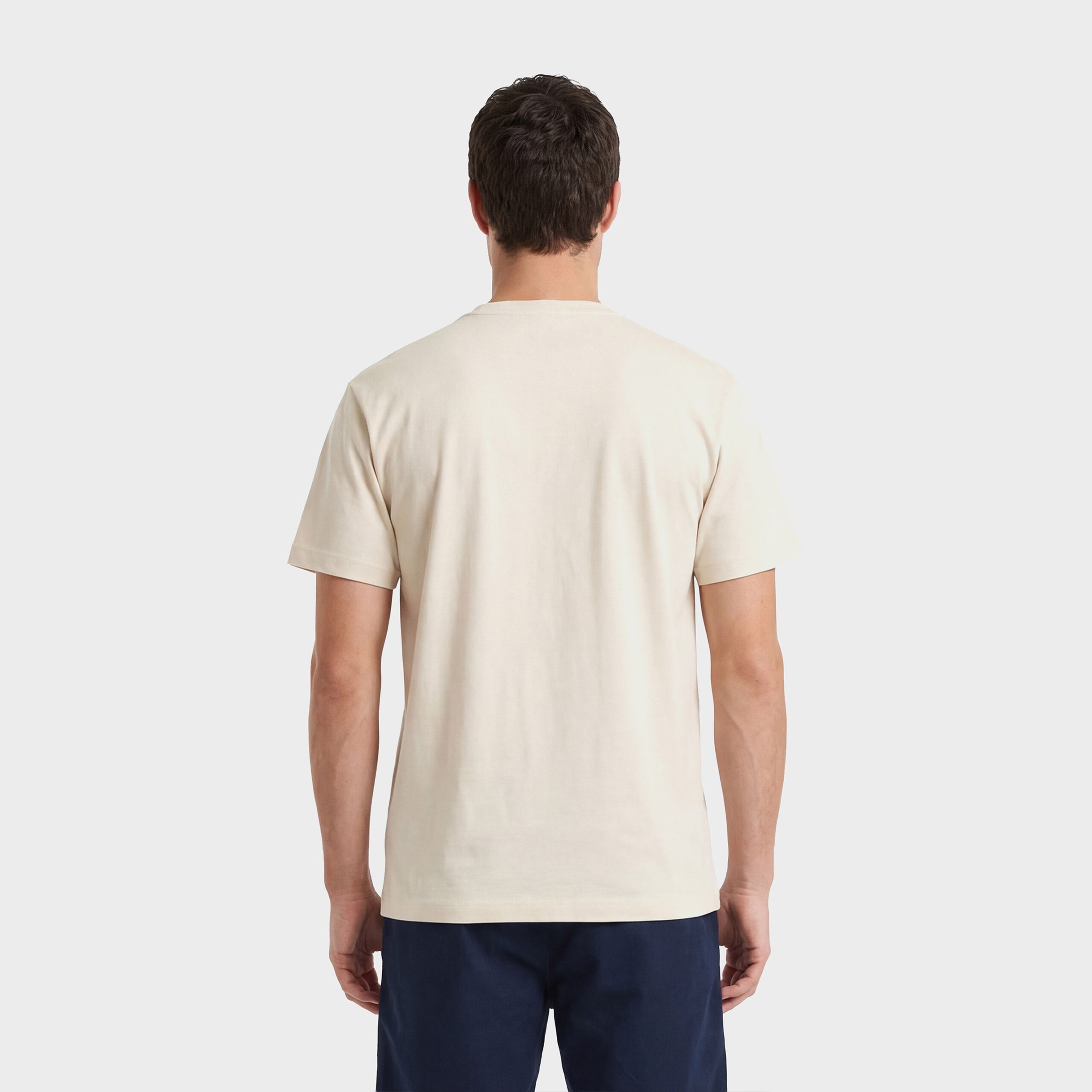GANT Erkek Krem Bisiklet Yaka Regular Fit T-Shirt
