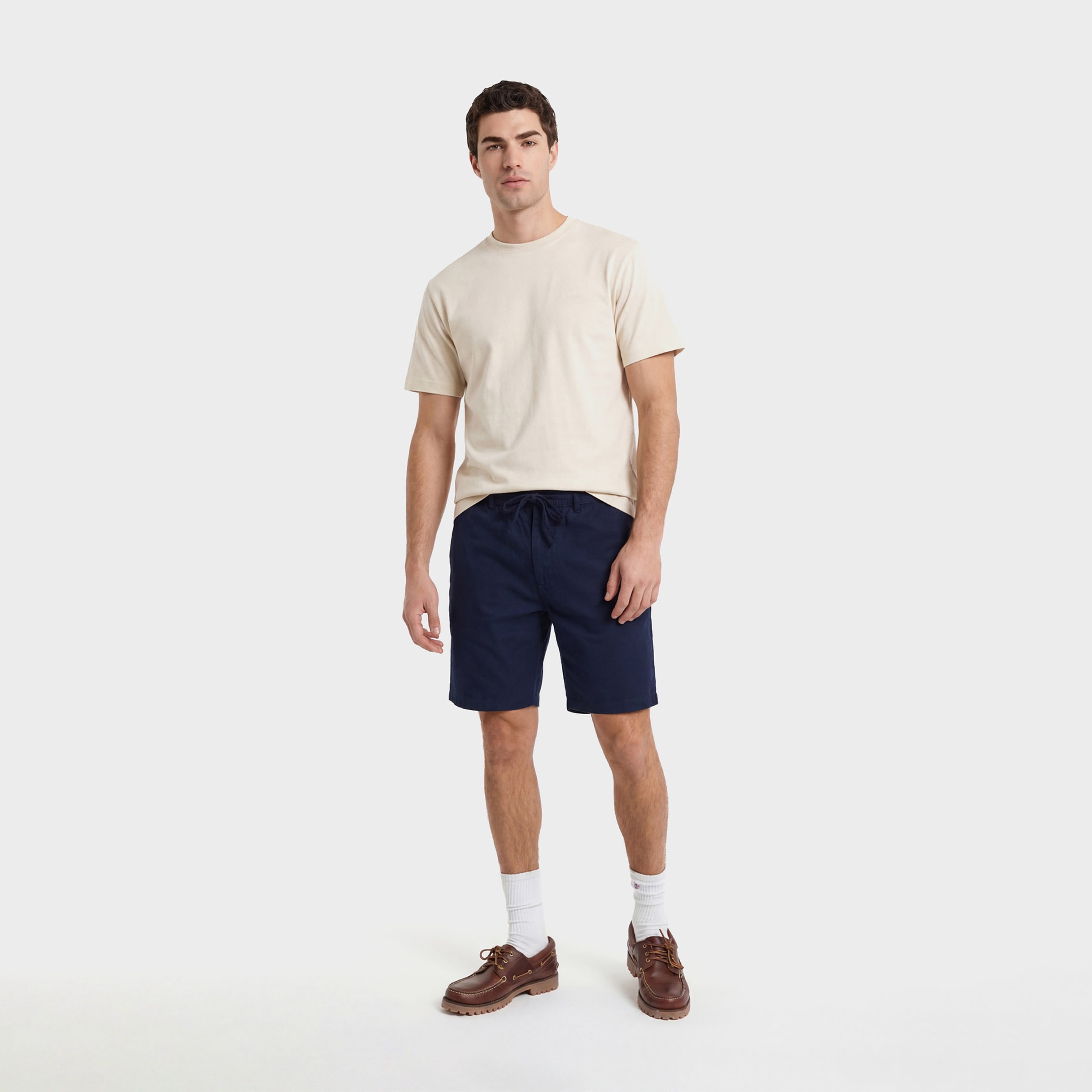 GANT Erkek Krem Bisiklet Yaka Regular Fit T-Shirt