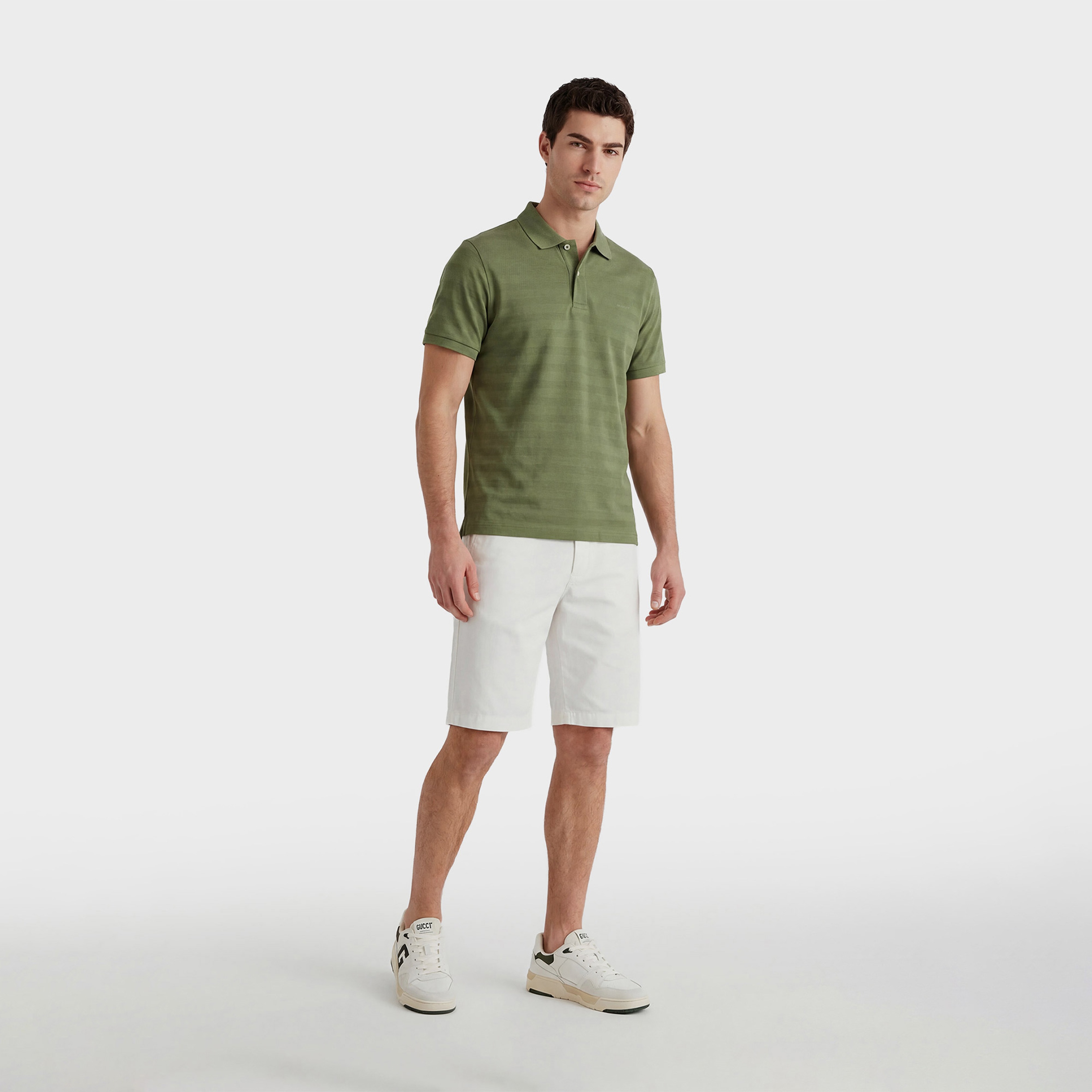 GANT Erkek Yeşil Regular Fit Polo Yaka T-Shirt