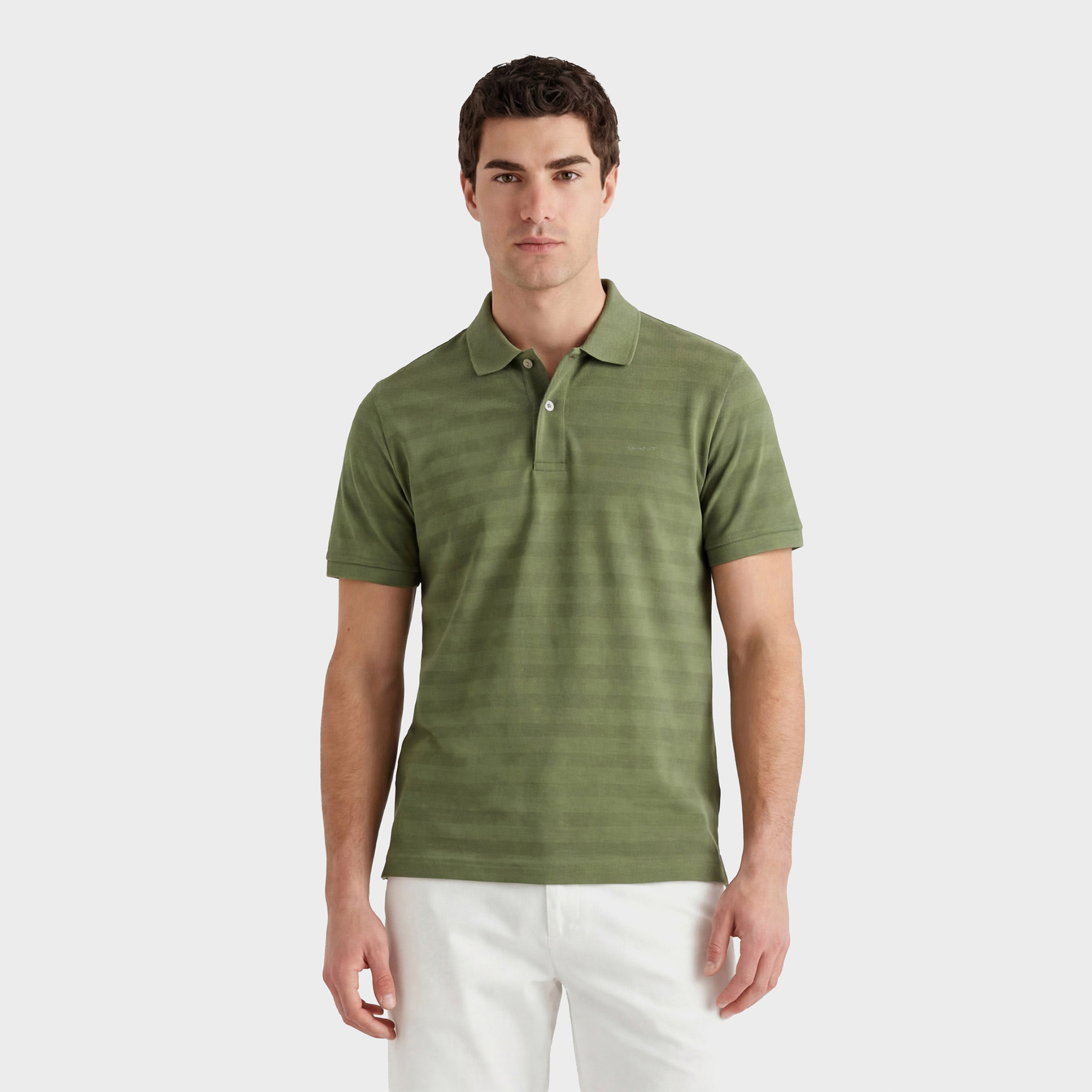 GANT Erkek Yeşil Regular Fit Polo Yaka T-Shirt