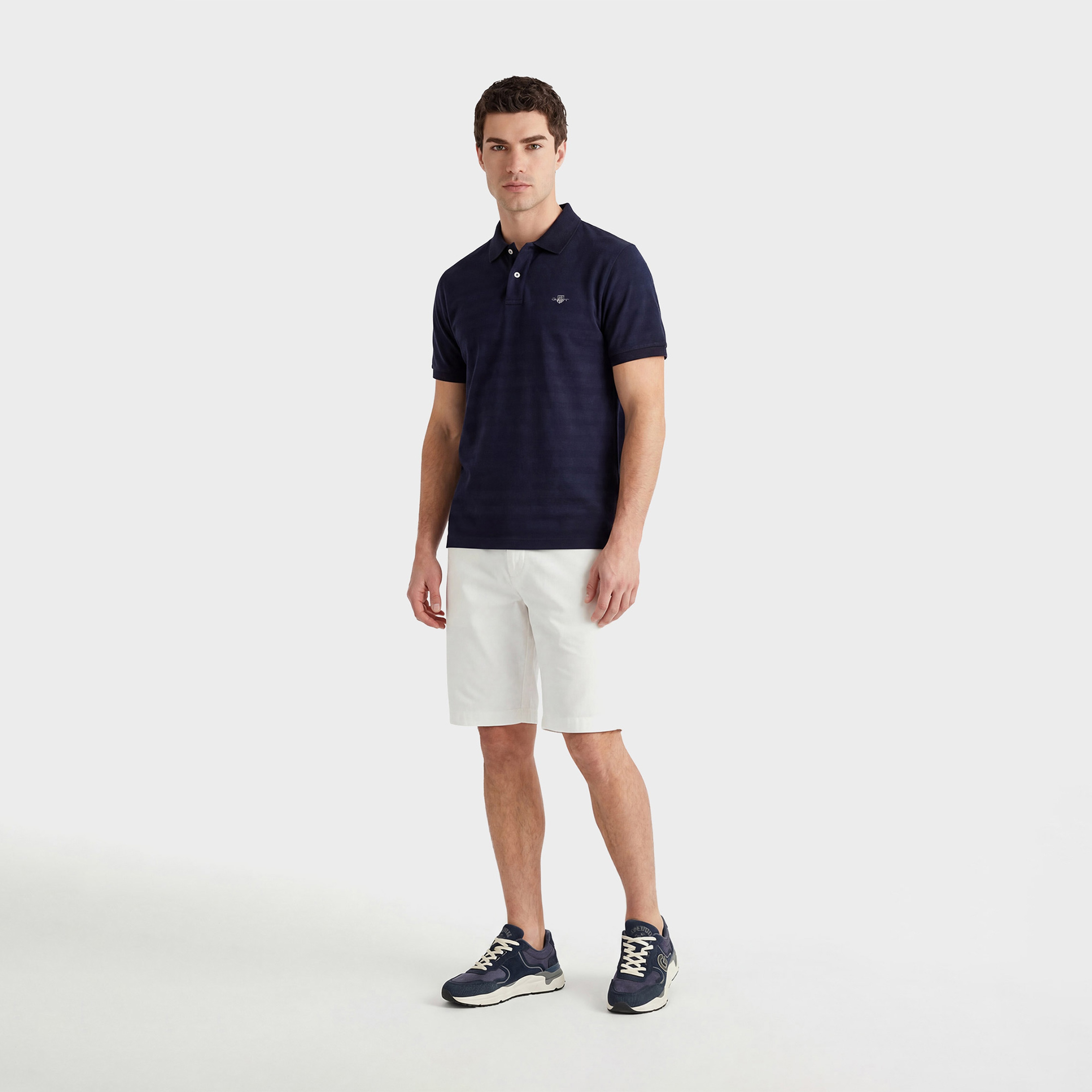 GANT Erkek Lacivert Regular Fit Polo Yaka T-Shirt