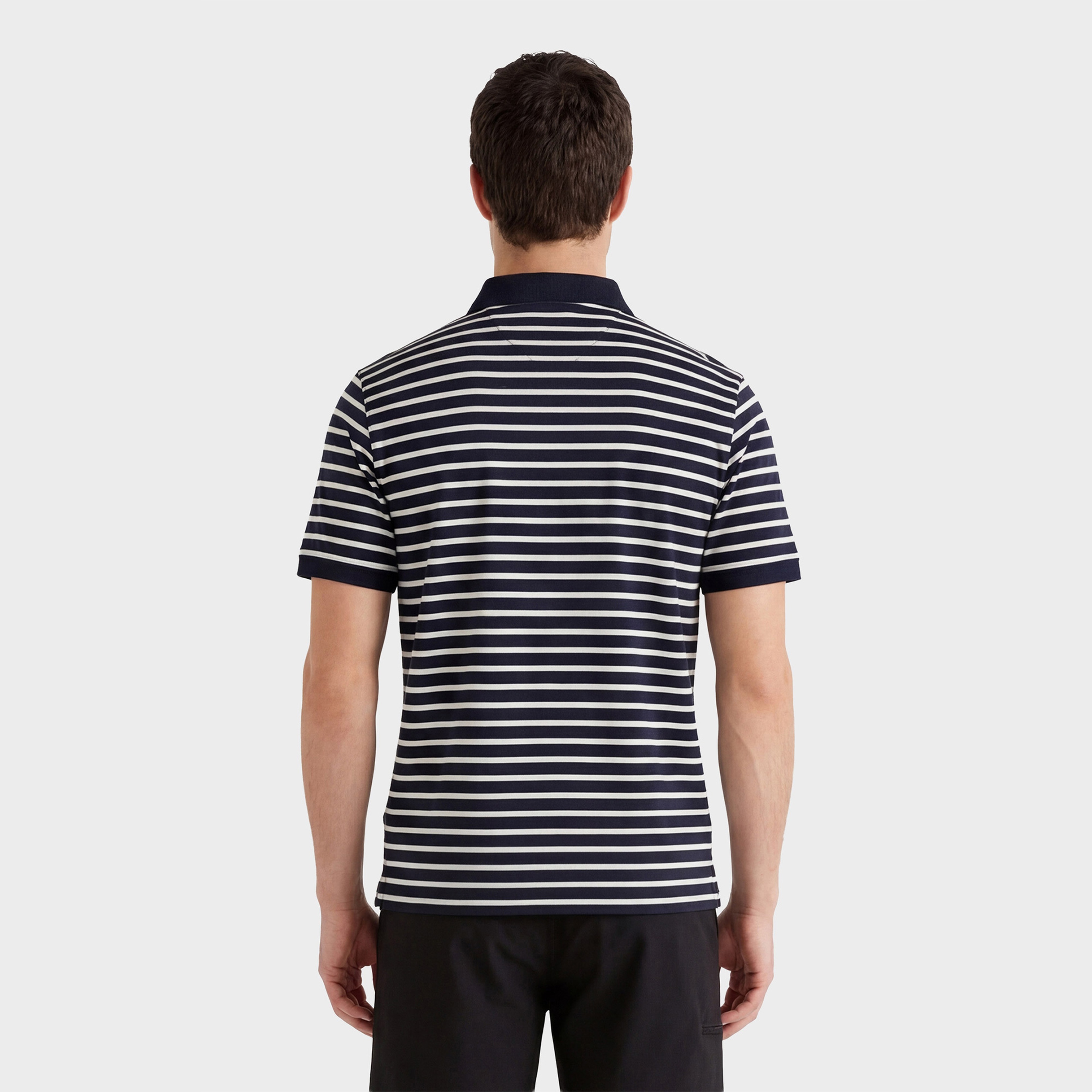 GANT Erkek Lacivert Regular Fit Yaka Çizgili Polo Yaka T-Shirt