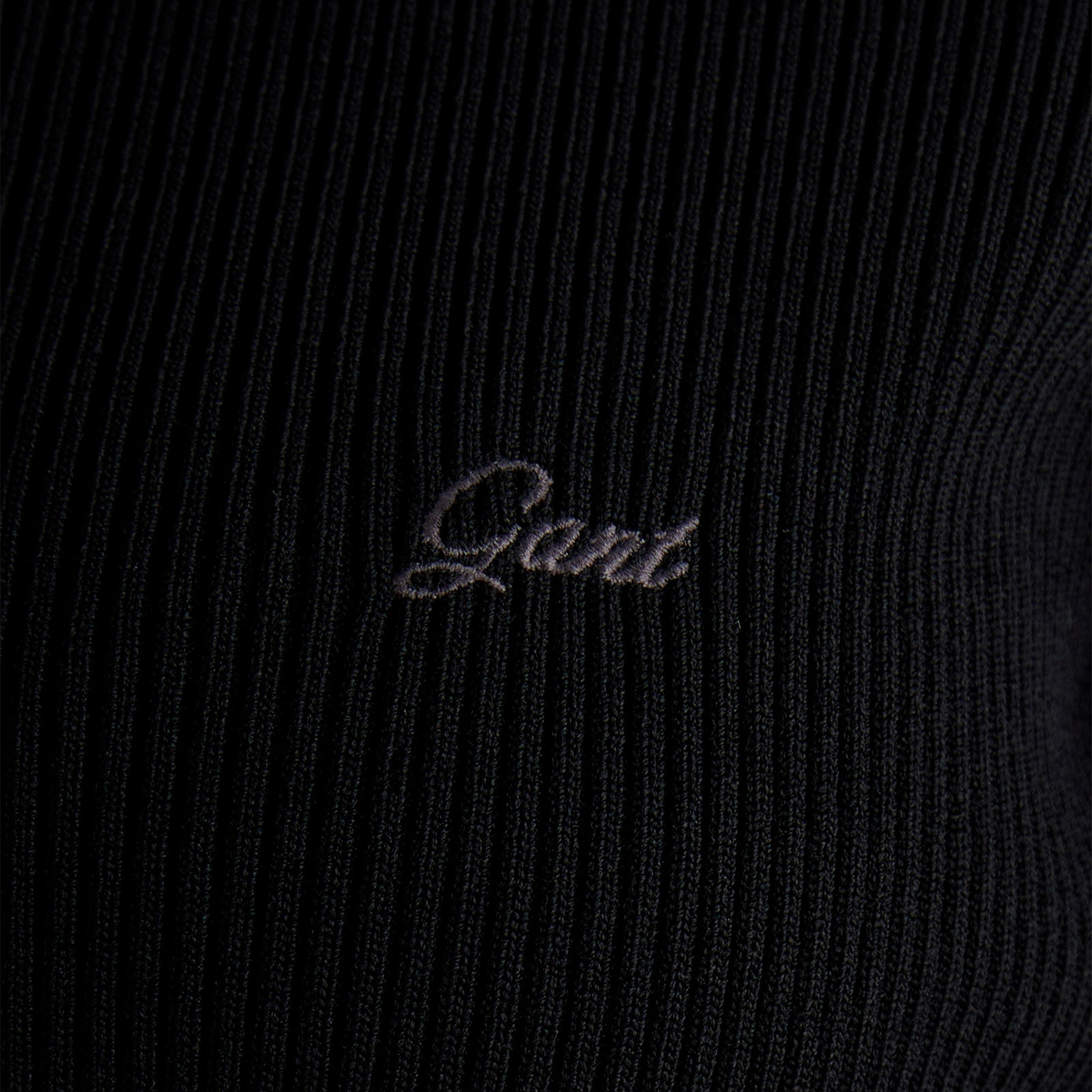 GANT Kadın Siyah Slim Fit Yarım Kollu Triko