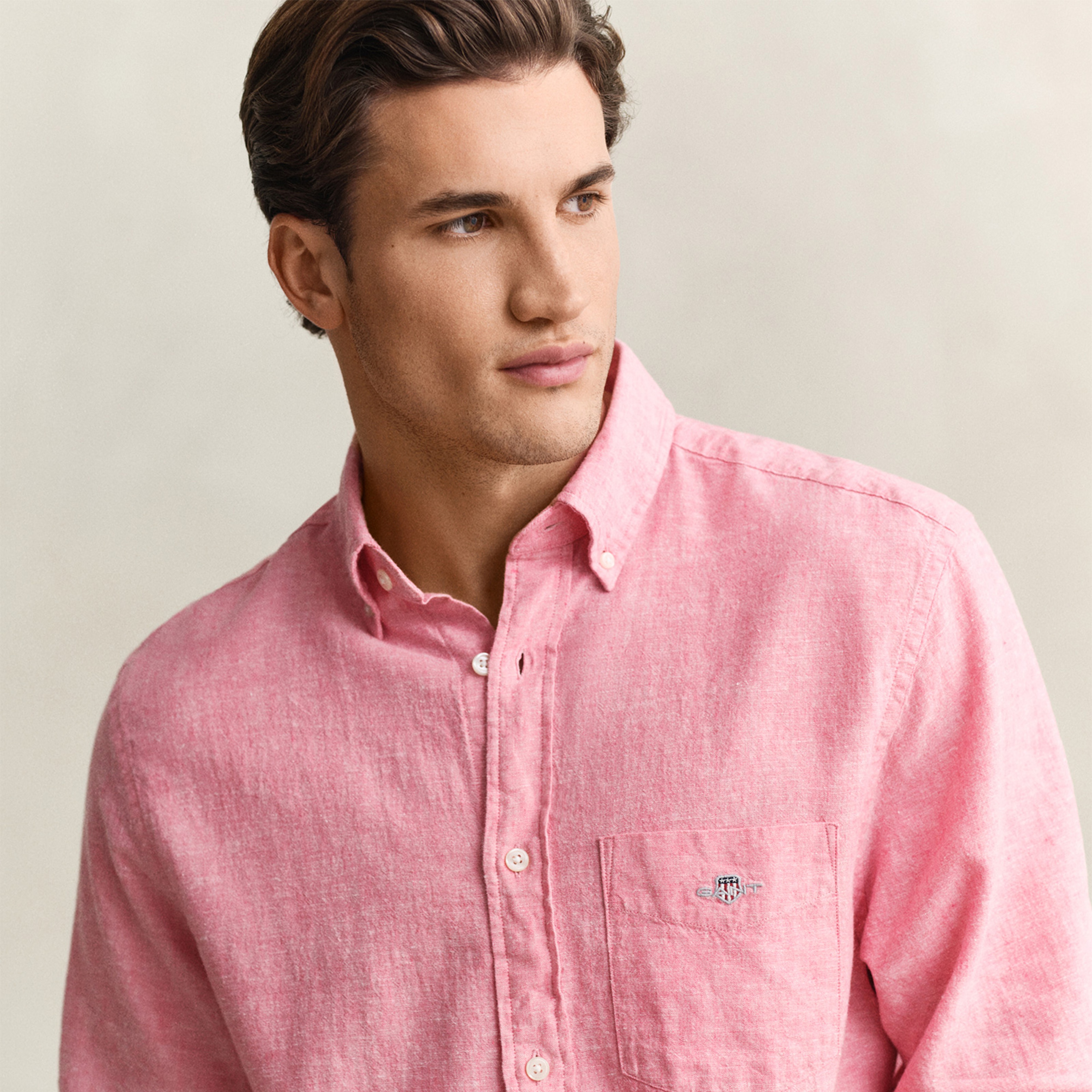 GANT Erkek Pembe Regular Fit Logolu Gömlek