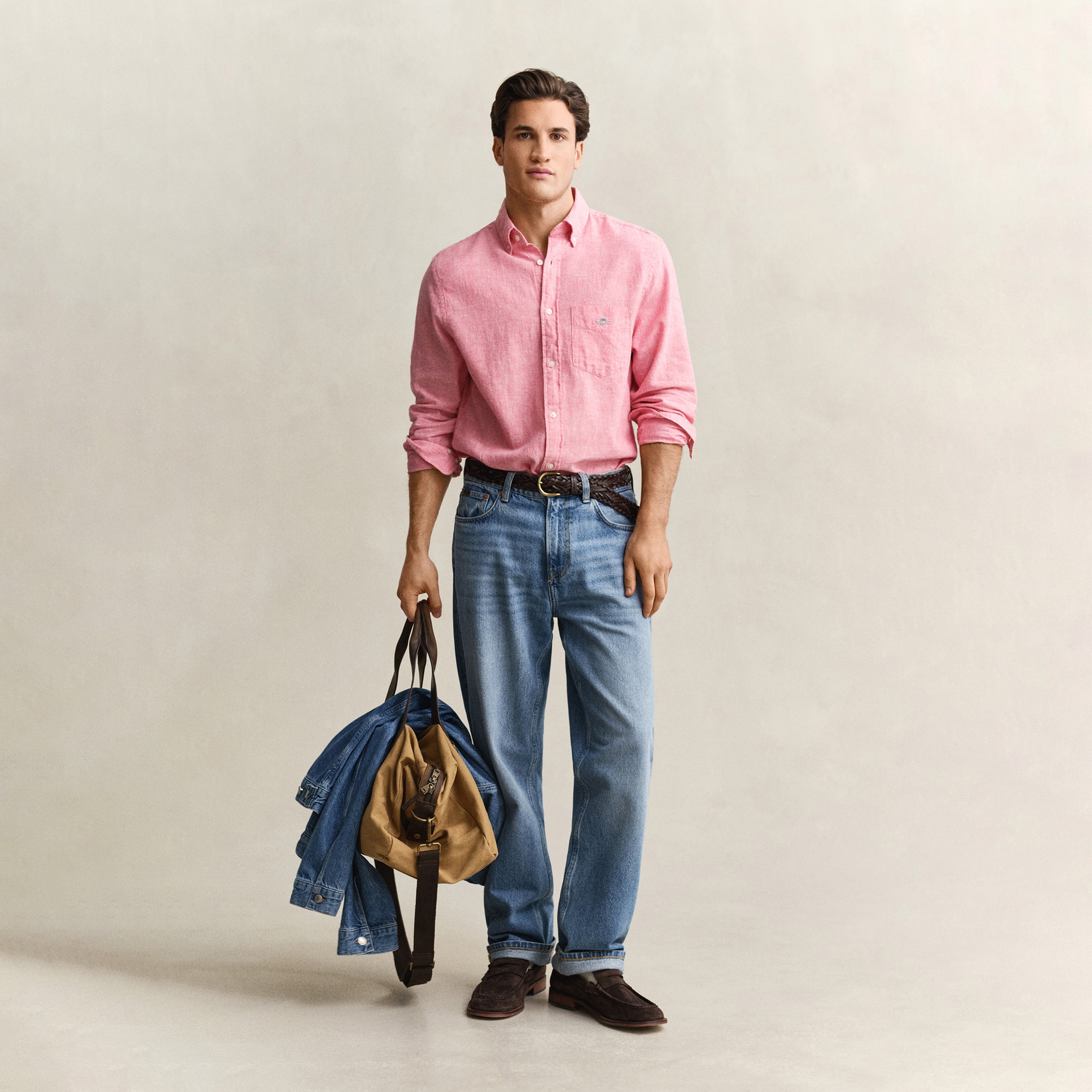 GANT Erkek Pembe Regular Fit Logolu Gömlek