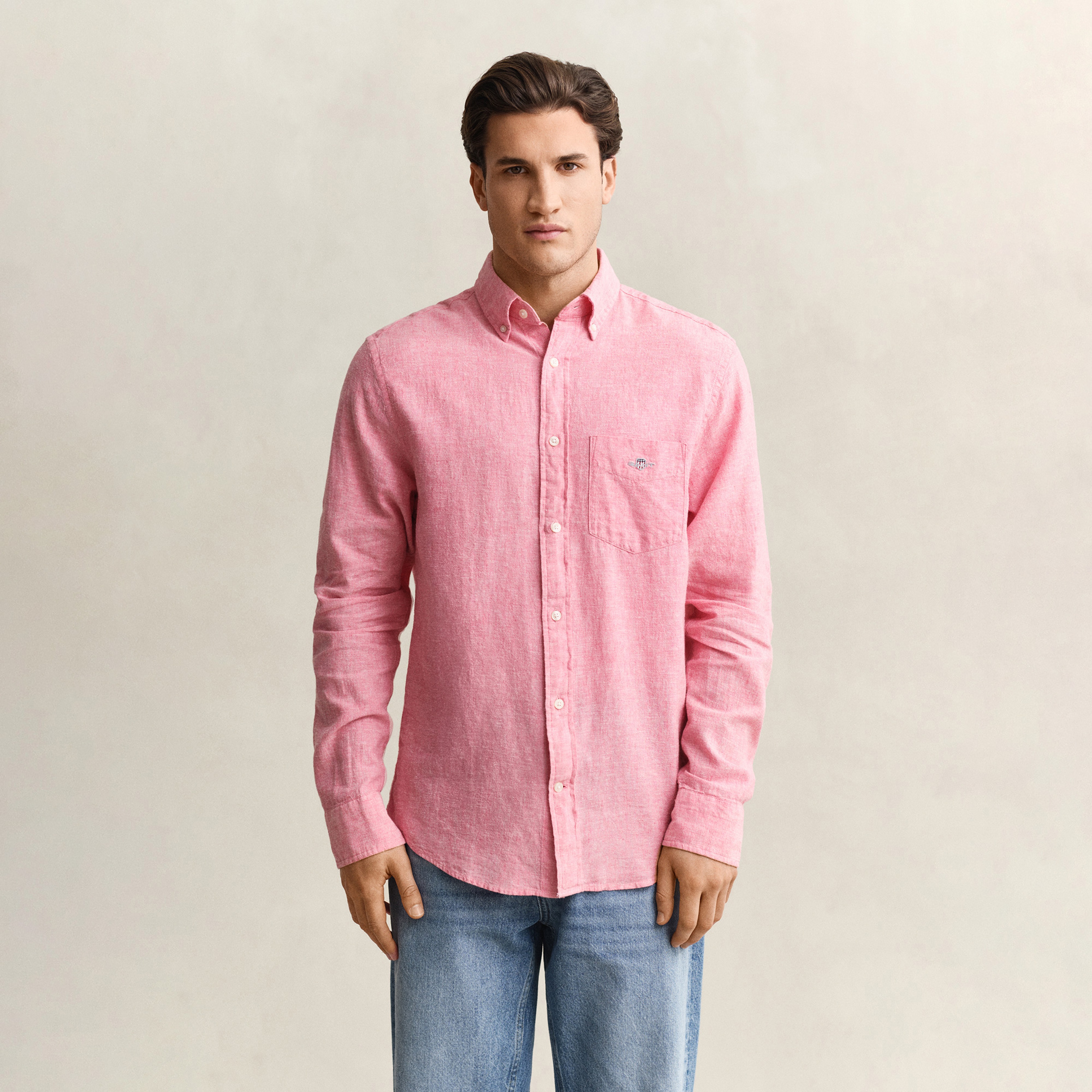 GANT Erkek Pembe Regular Fit Logolu Gömlek