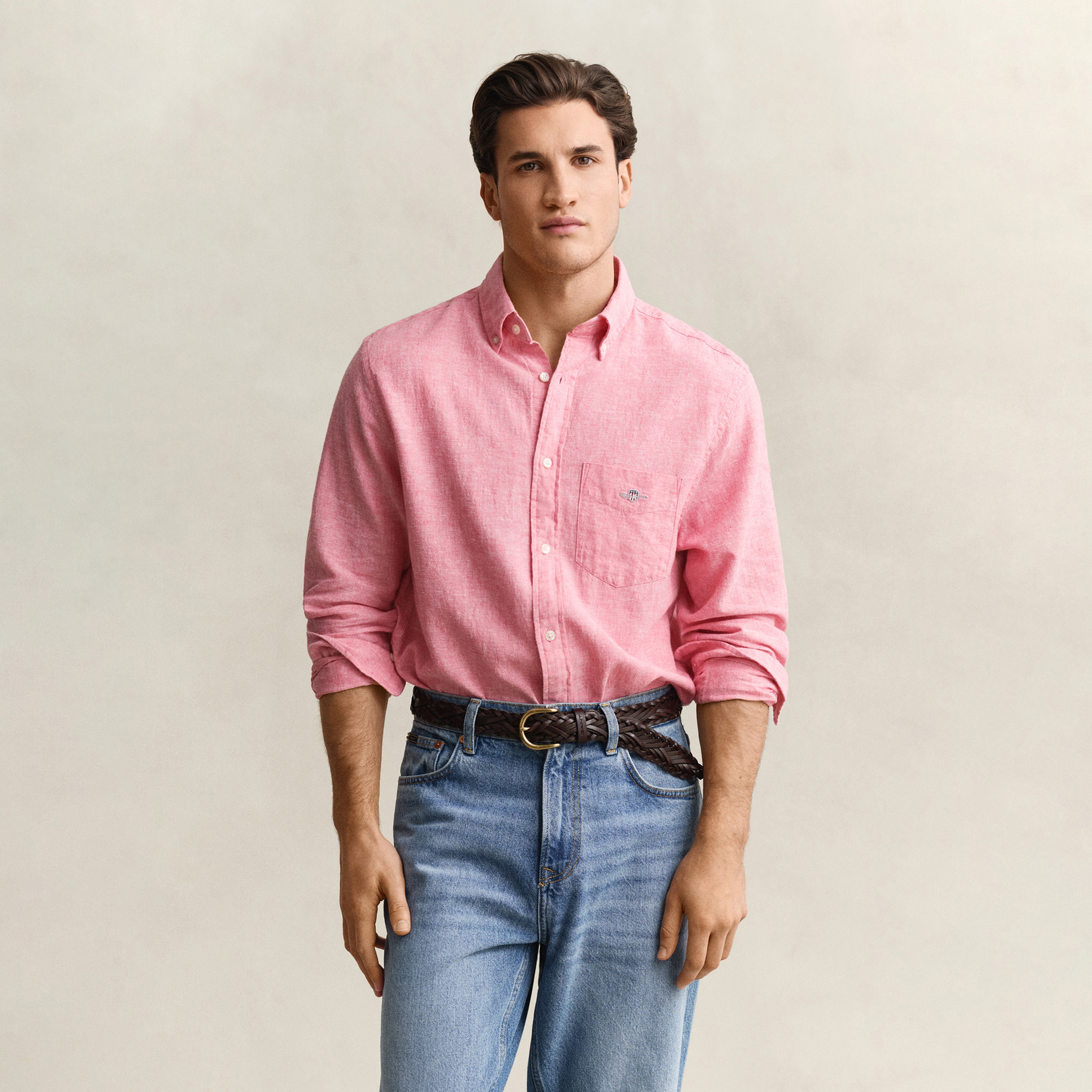 GANT Erkek Pembe Regular Fit Logolu Gömlek