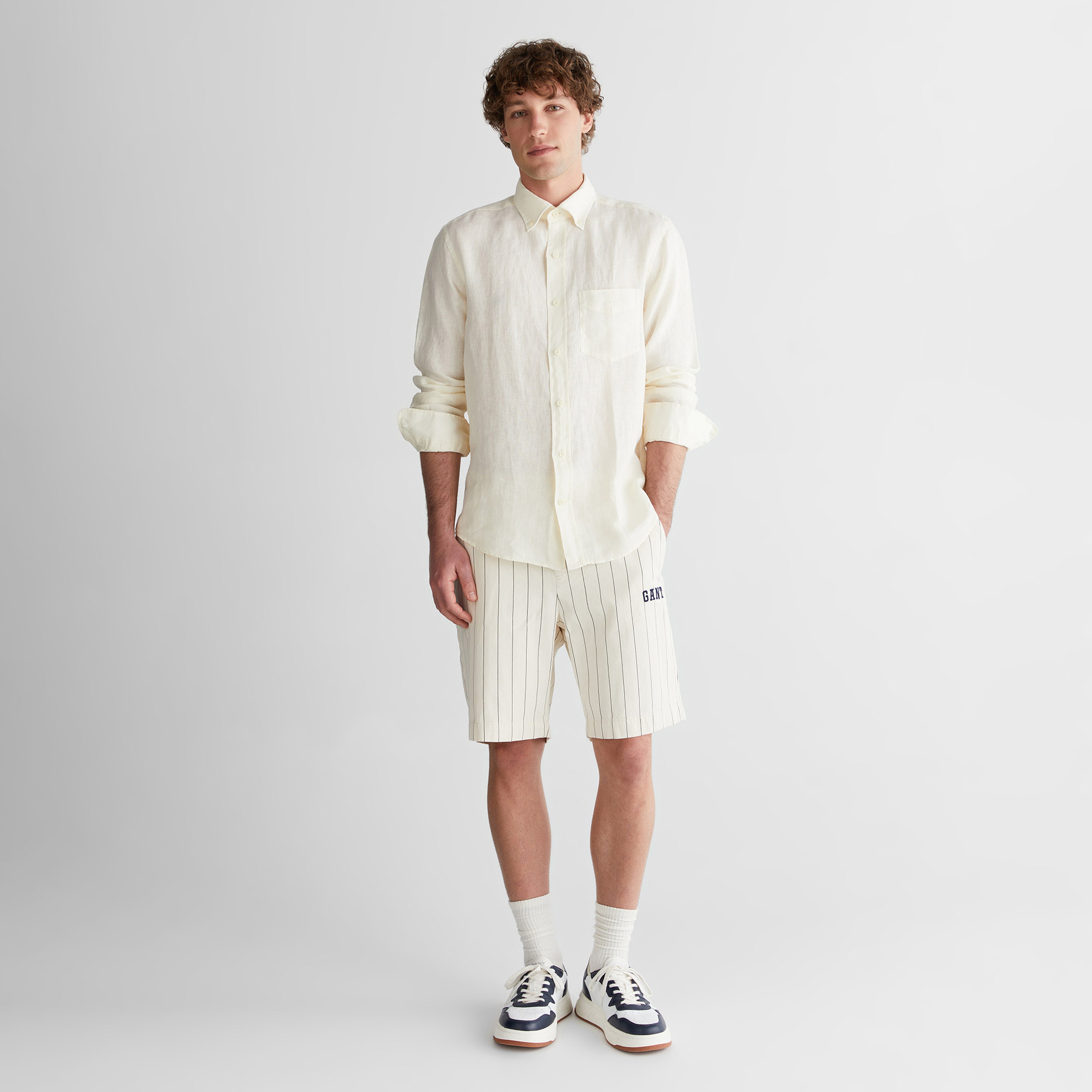 GANT Erkek Beyaz Regular Fit Gömlek