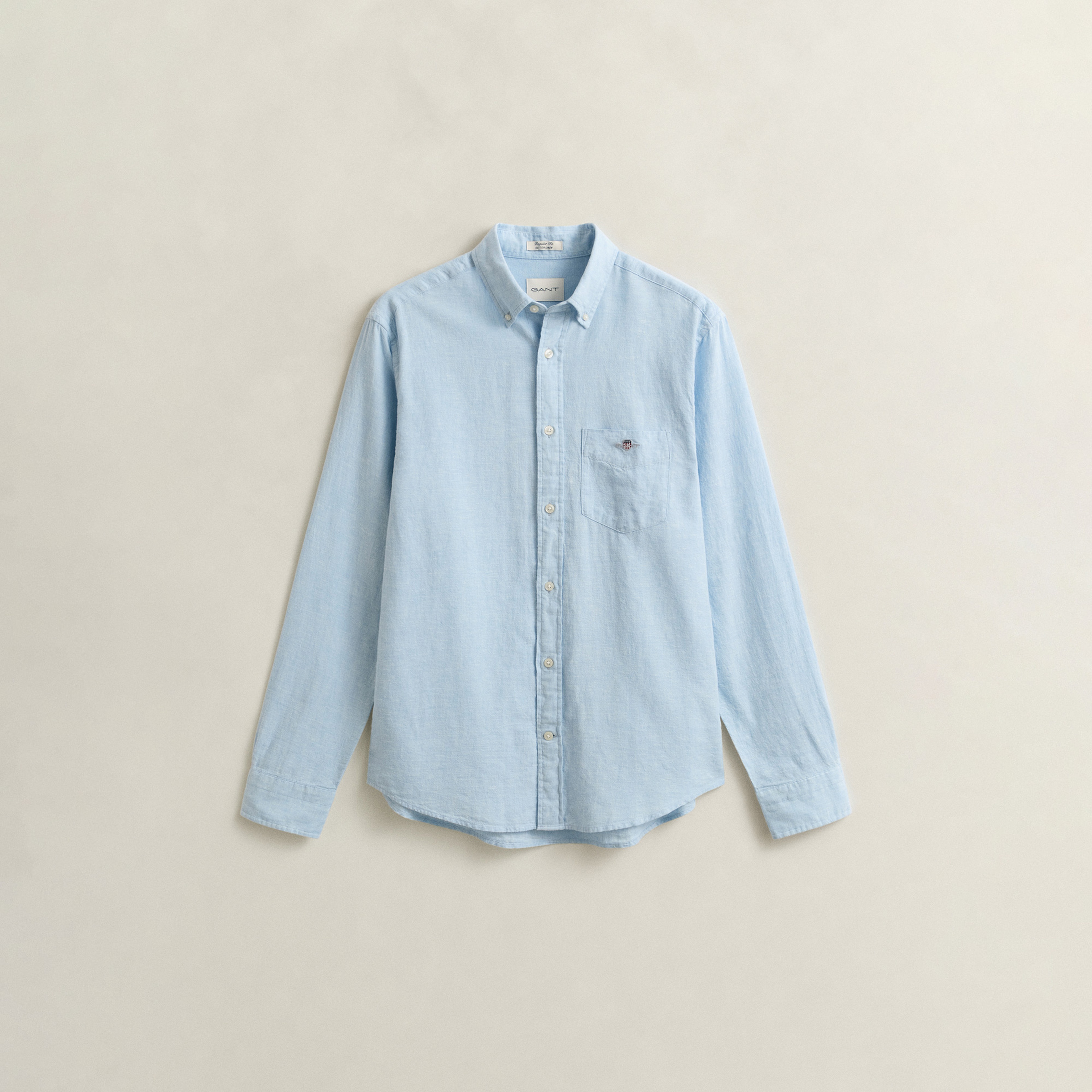 GANT Erkek Mavi Regular Fit Logolu Gömlek