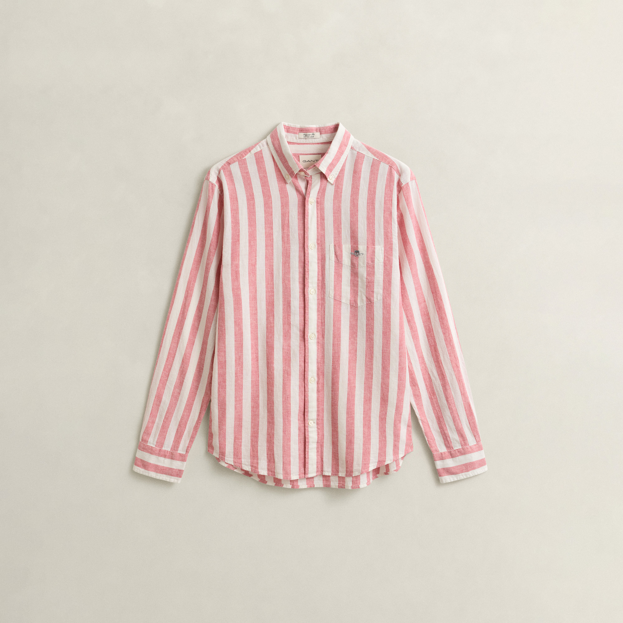 GANT Erkek Pembe Regular Fit Çizgili Logolu Gömlek