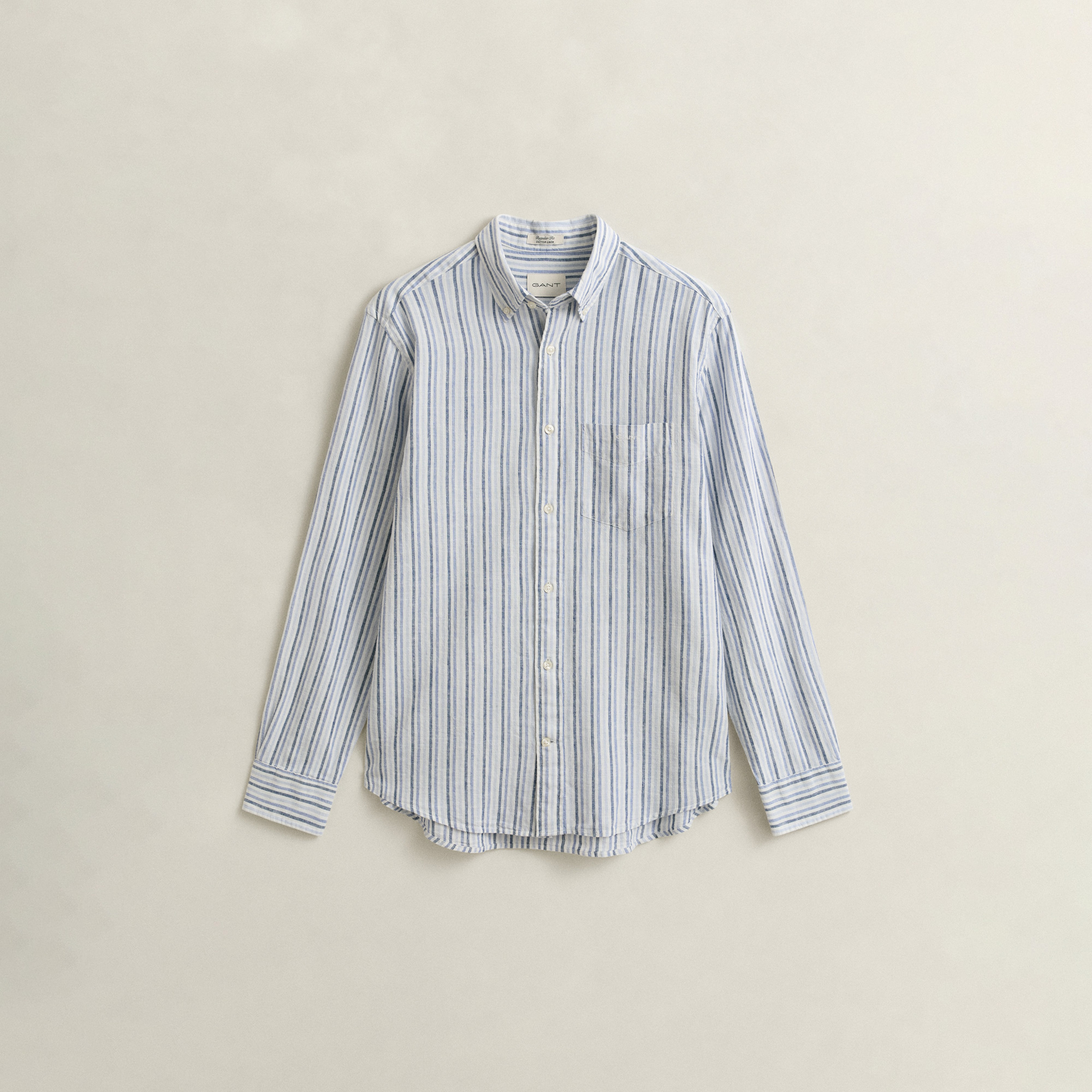 GANT Erkek Mavi Regular Fit Çizgili Gömlek