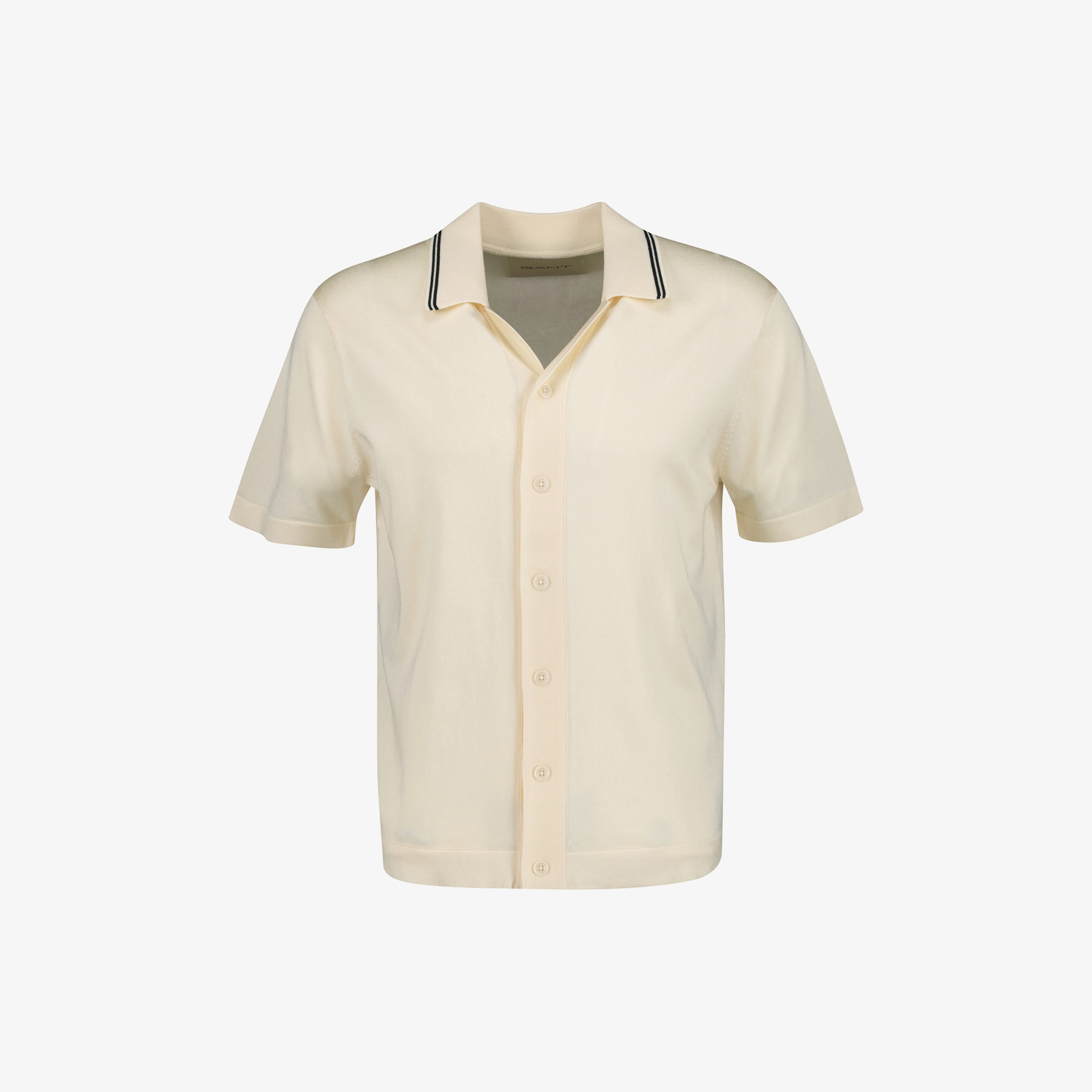 GANT Erkek Krem Regular Fit Kısa Kollu Resort Yaka Gömlek
