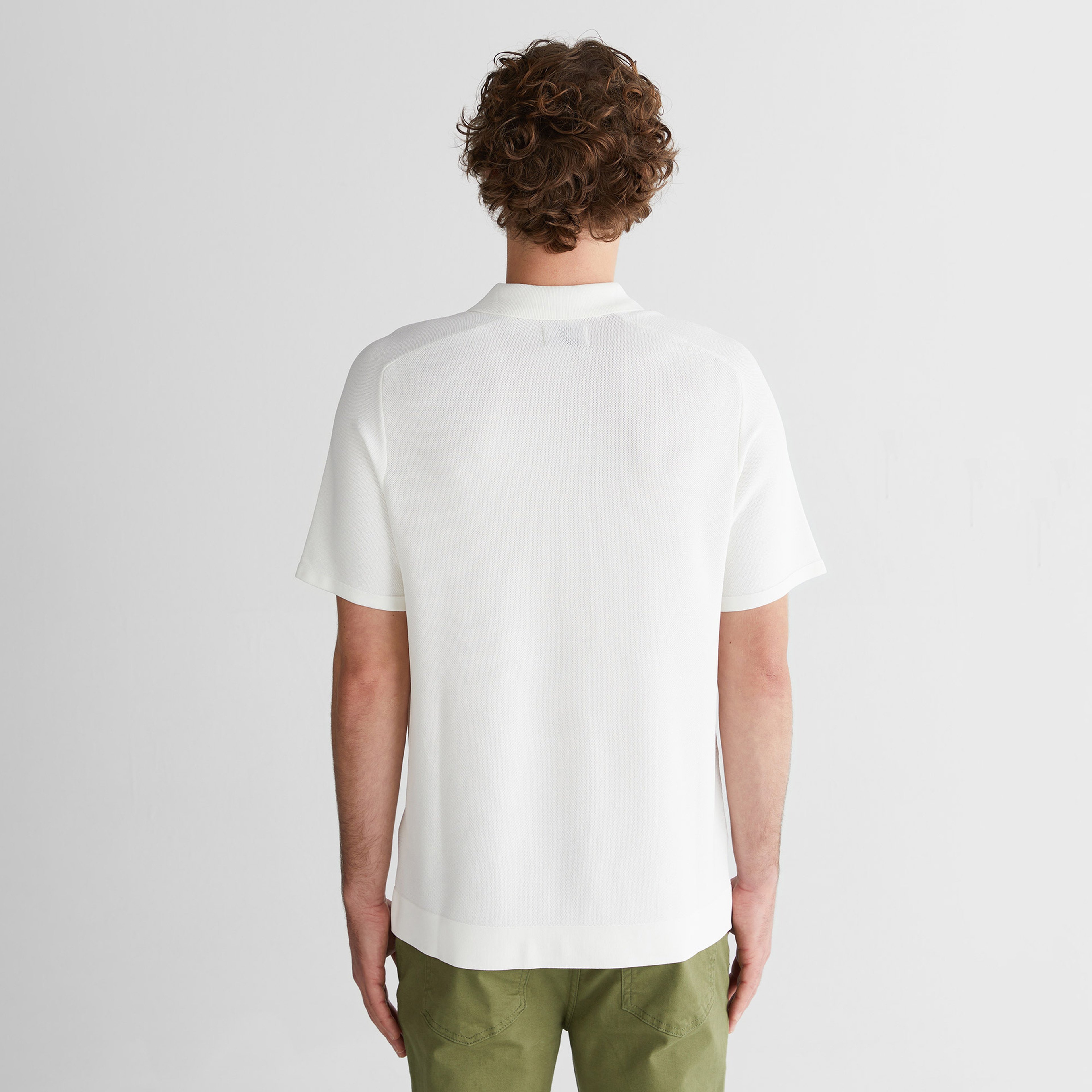 GANT Erkek Beyaz Regular Fit Yarım Fermuarlı Kısa Kollu Polo