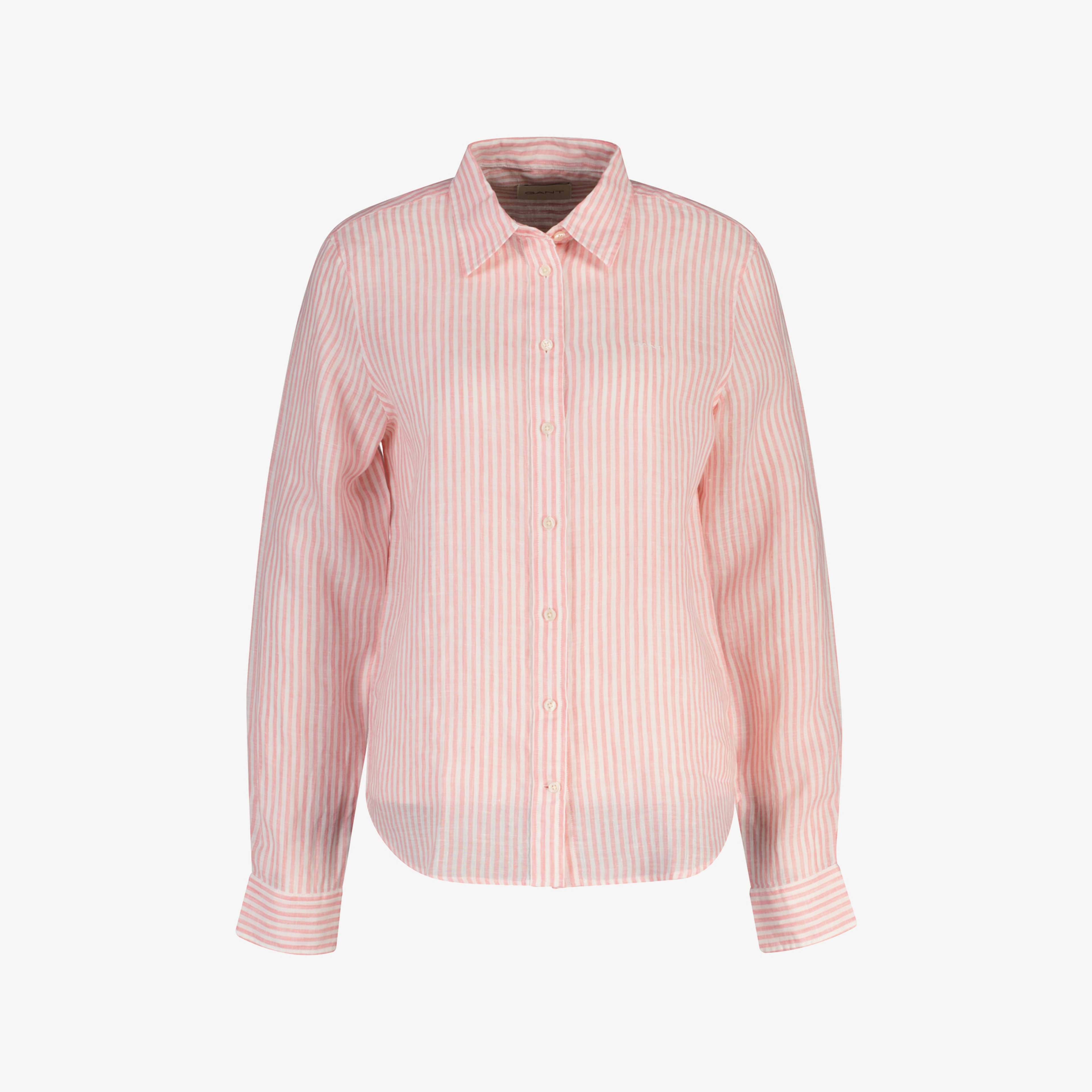 GANT Kadın Pembe Regular Fit Çizgili Gömlek