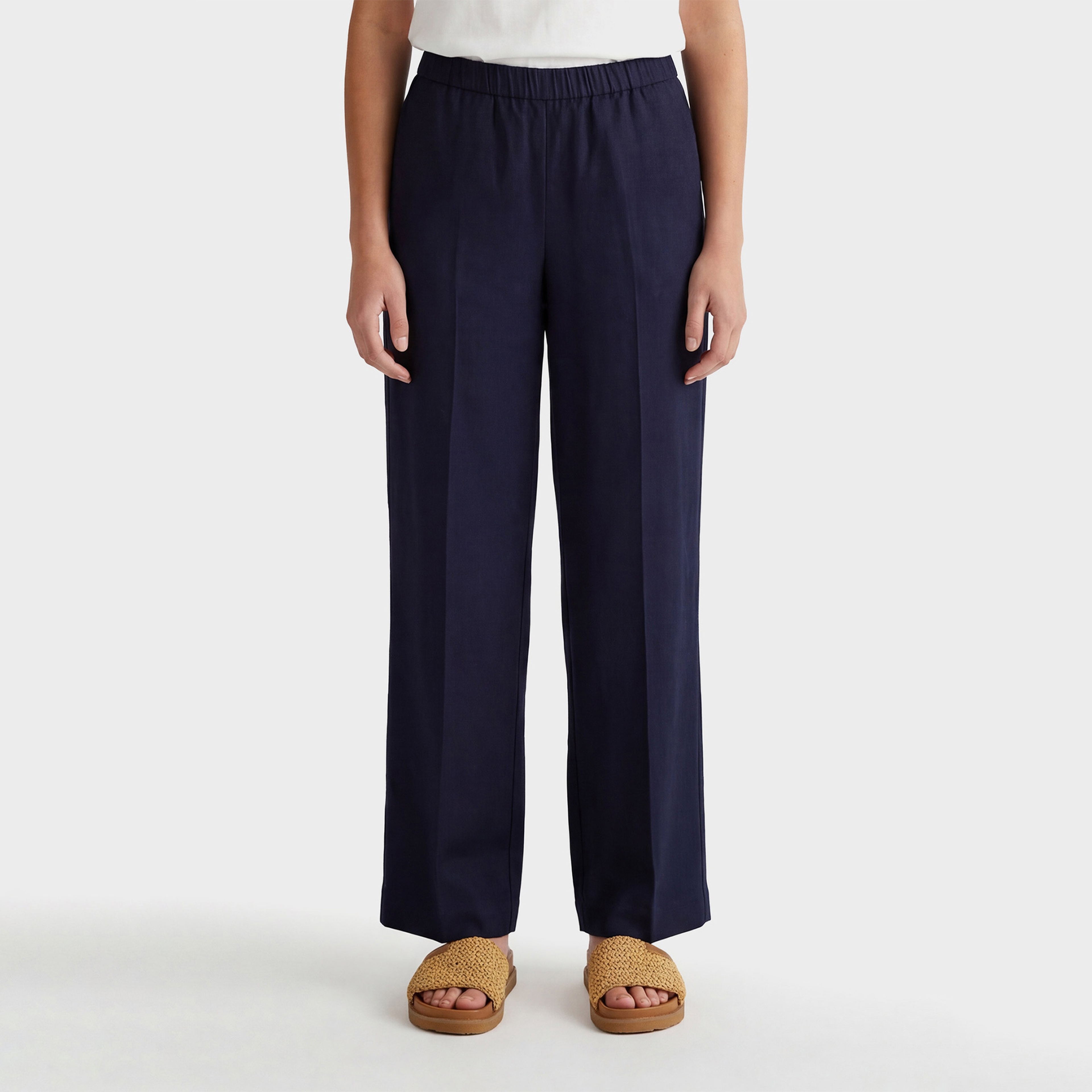 GANT Kadın Lacivert Relaxed Fit Pantolon