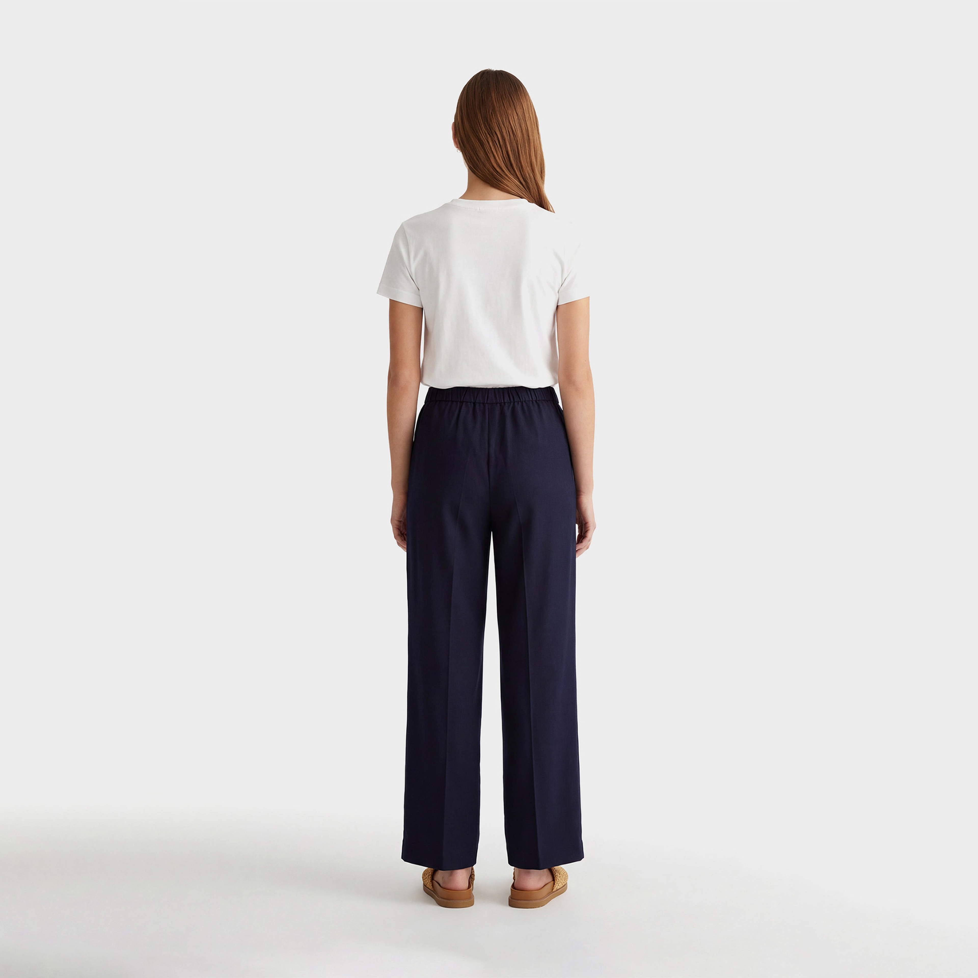 GANT Kadın Lacivert Relaxed Fit Pantolon